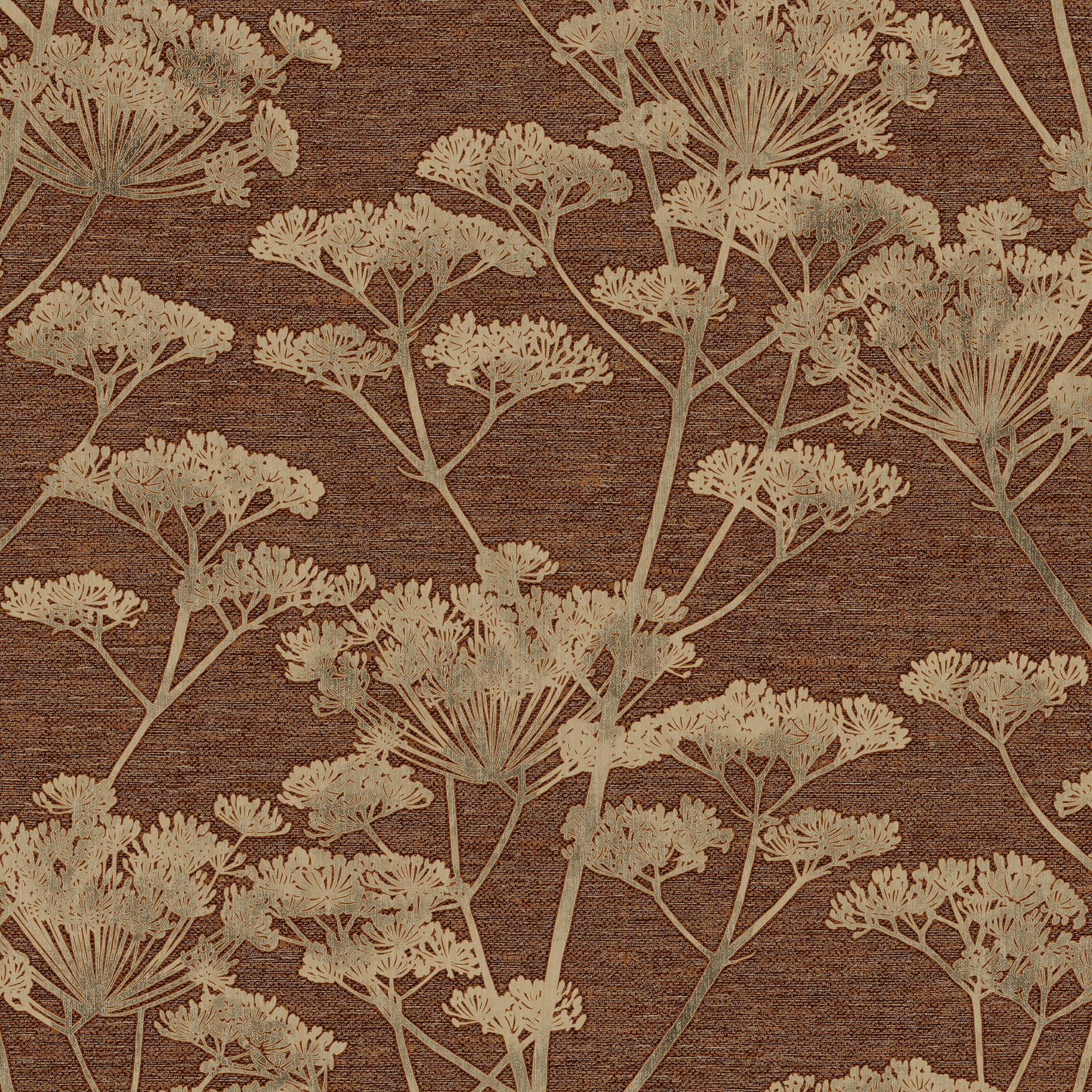 Boutique Serene Seed-Head Ruby Wallpaper Sample