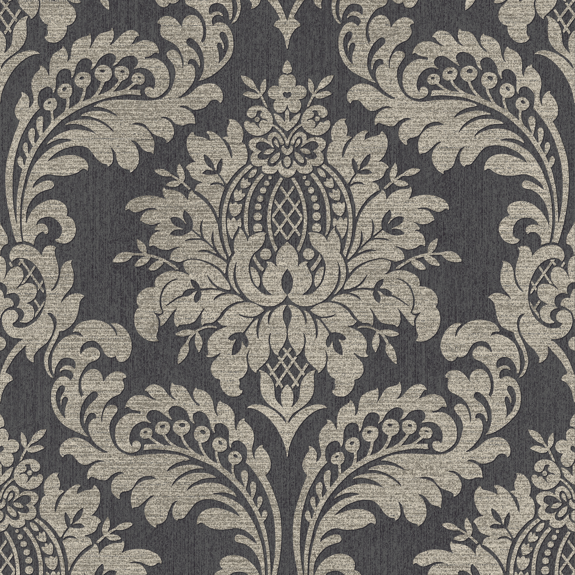 Boutique Archive Damask Black & Gold Wallpaper Sample