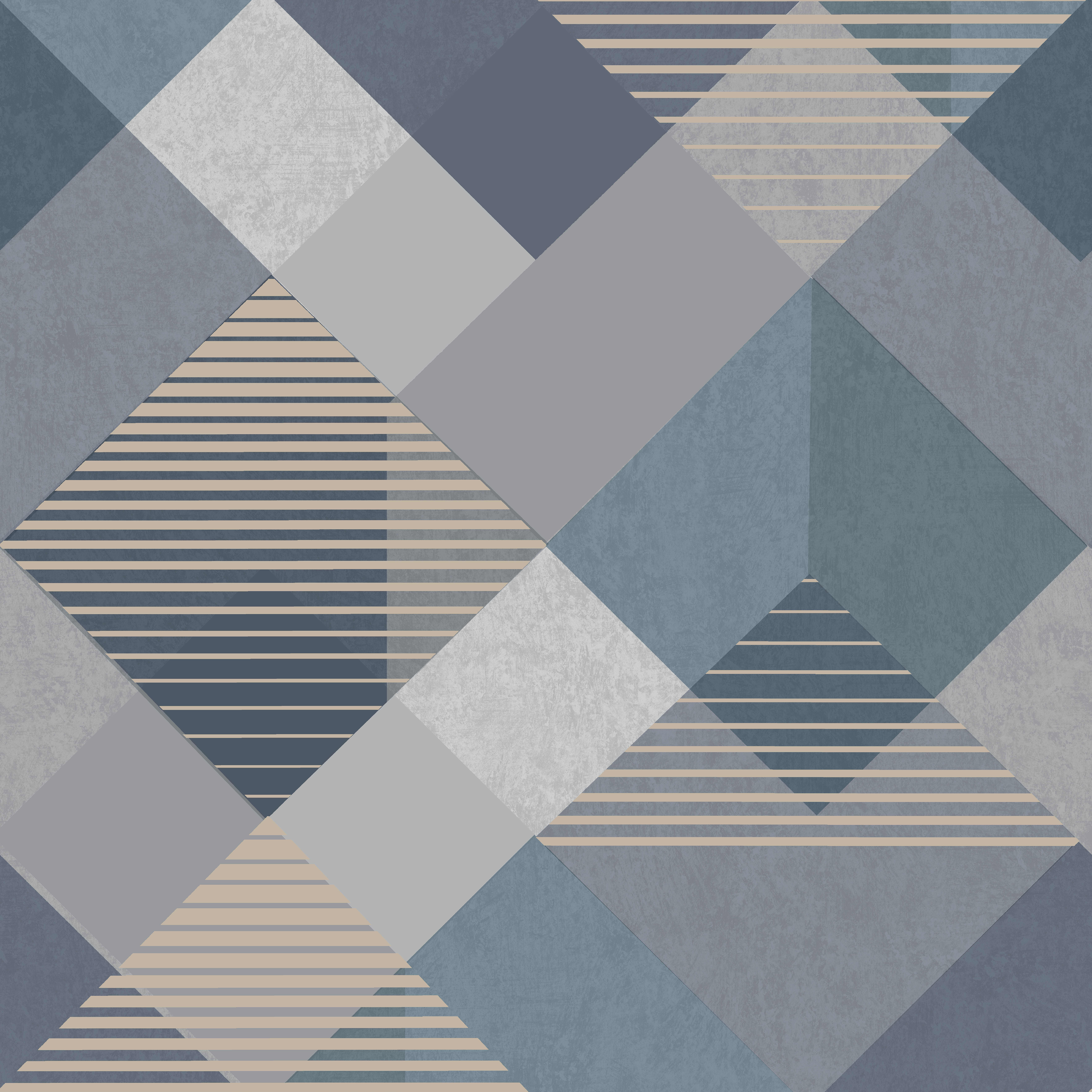Superfresco Easy Kaleidoscope Denim Wallpaper Sample