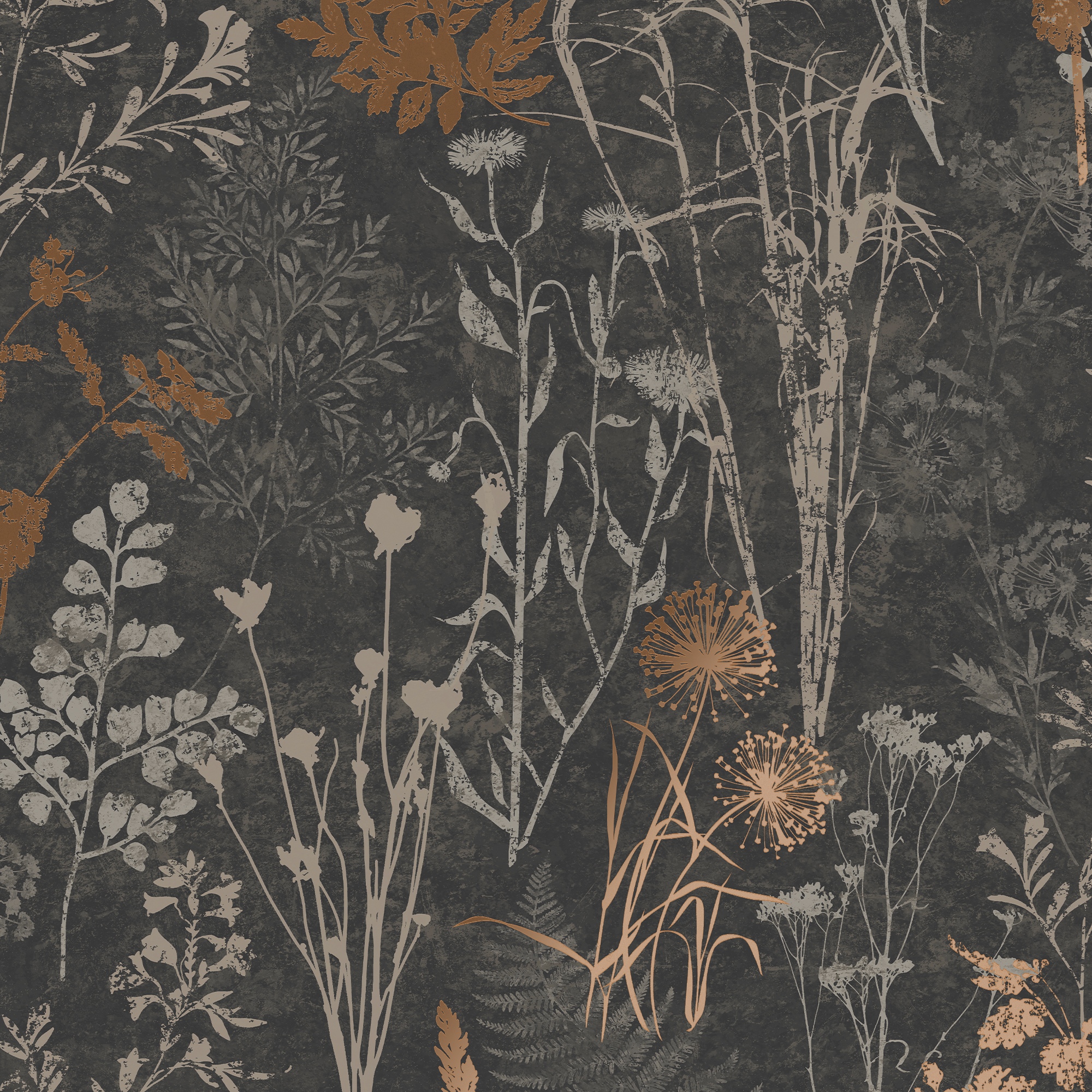 Superfresco Easy Organics Black/Copper Wallpaper Sample