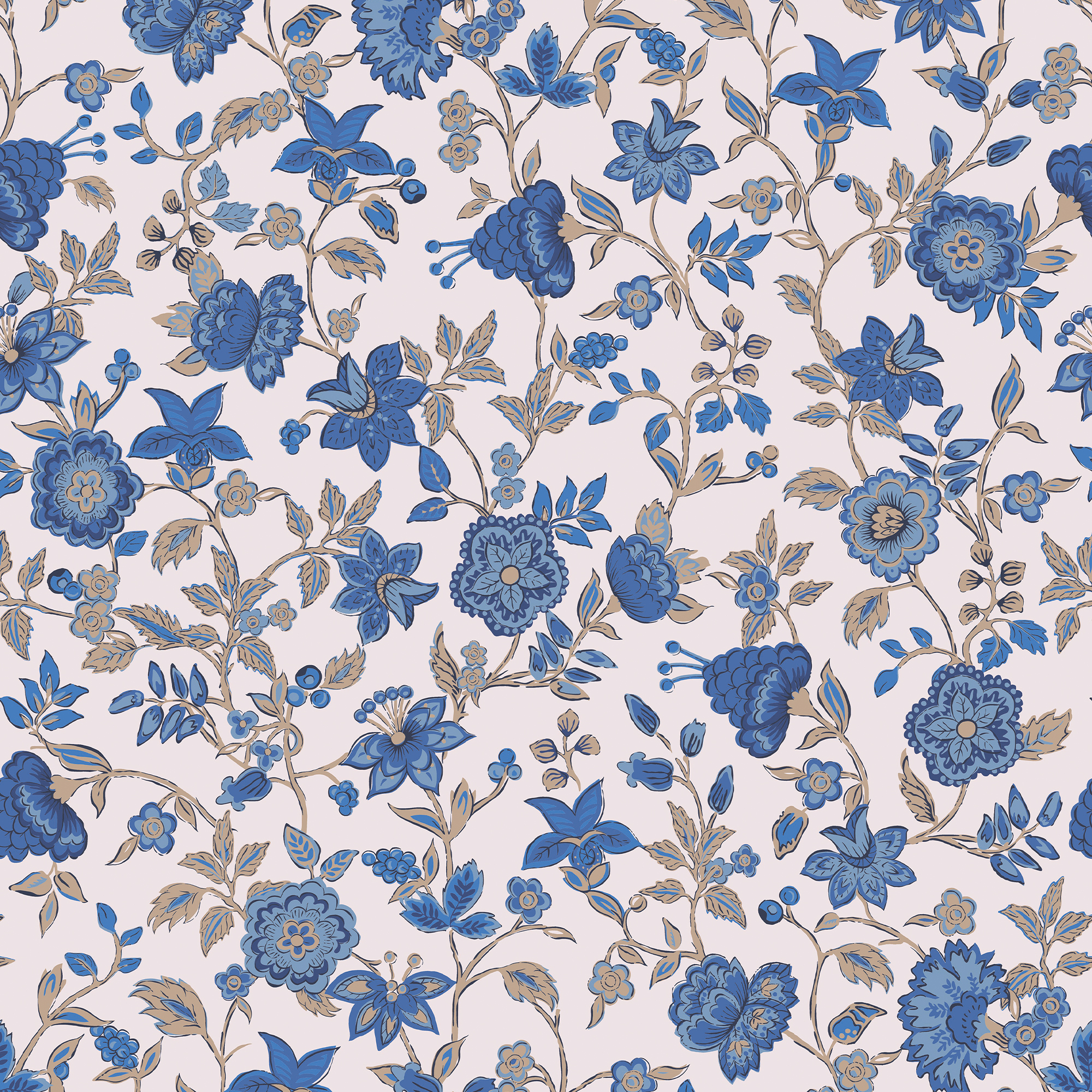Joules Trailing Scot Cream/Blue Wallpaper Sample