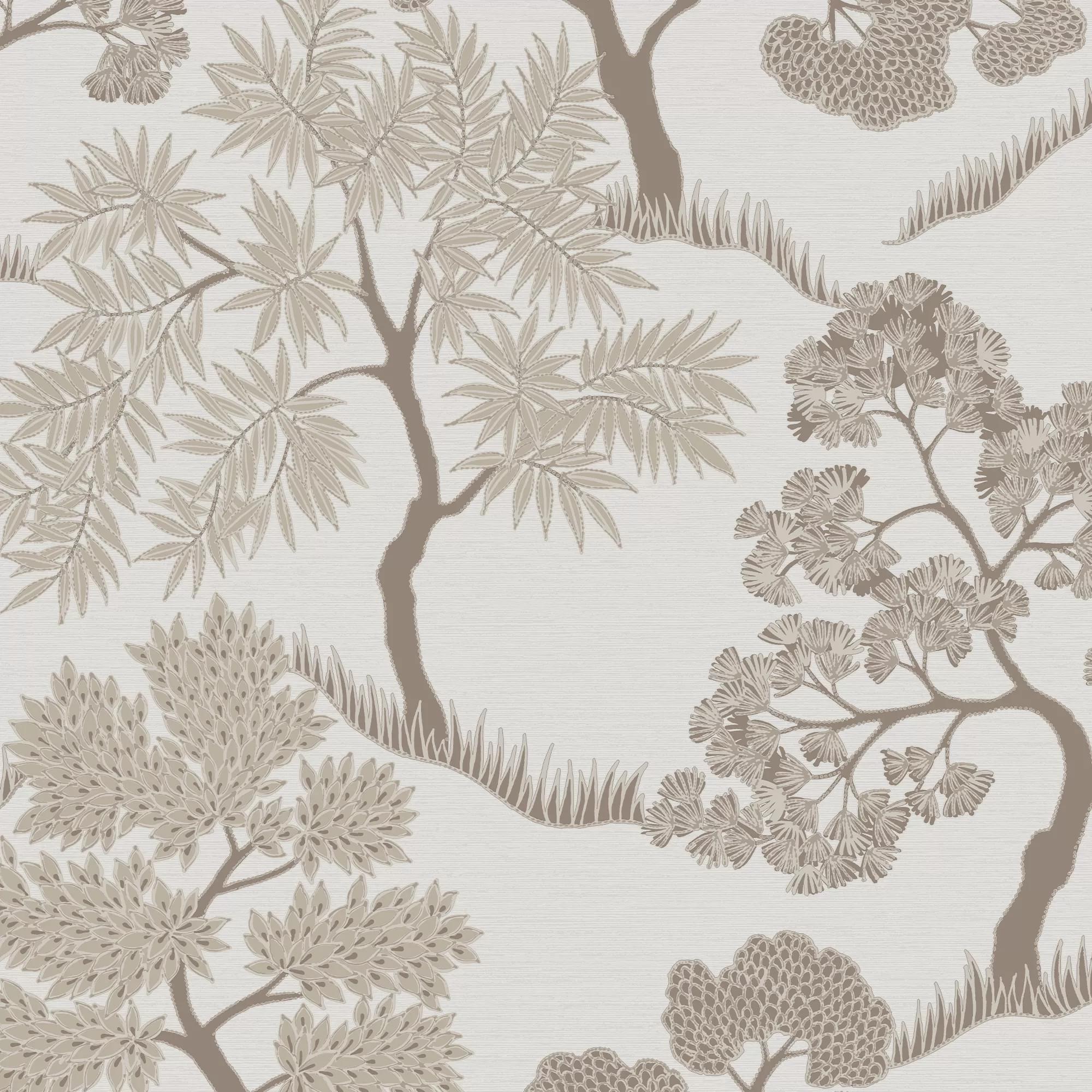 Sublime Trees Natural Gold Wallpaper Sample