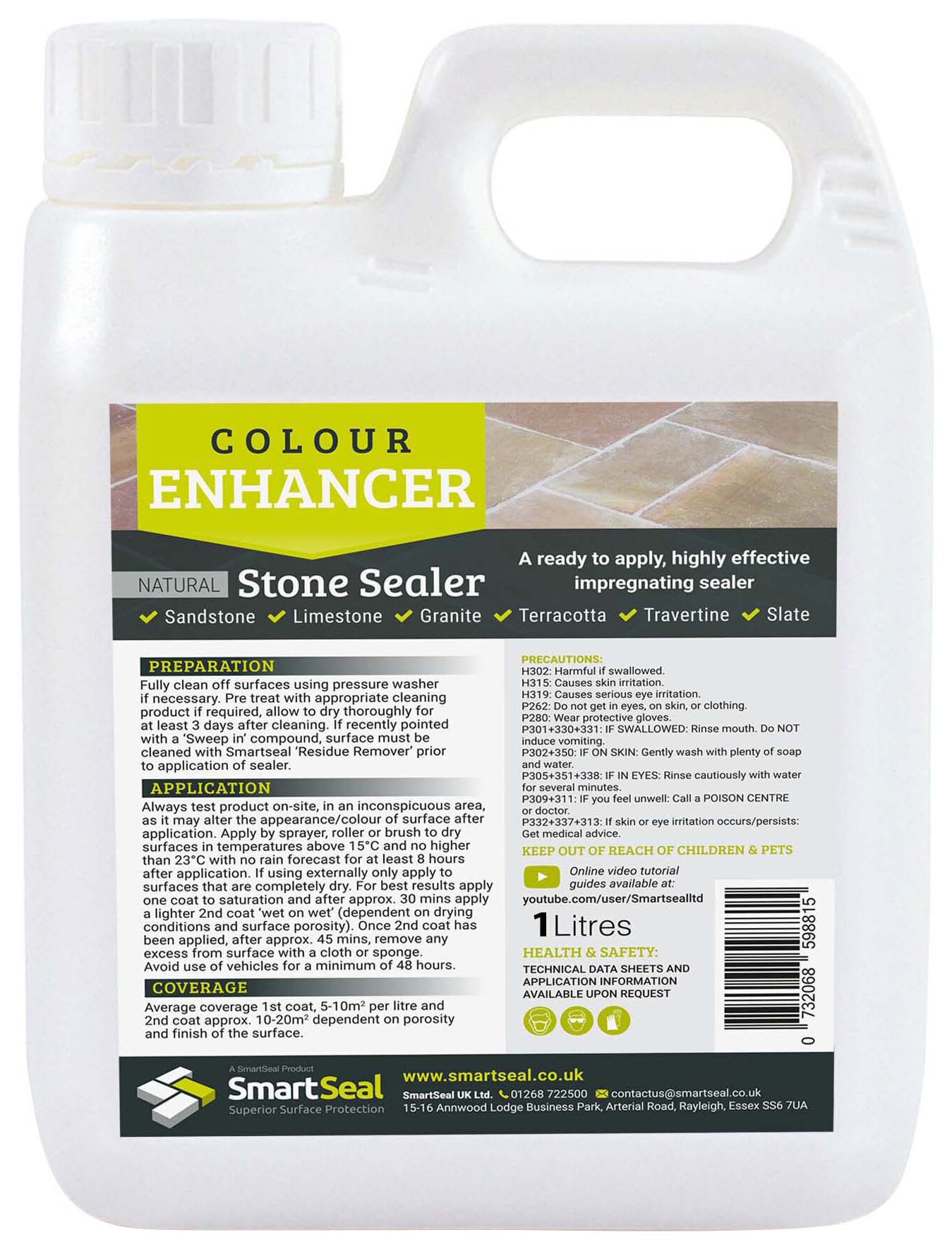 SmartSeal Natural Stone Sealer Colour Enhancer - Various Sizes