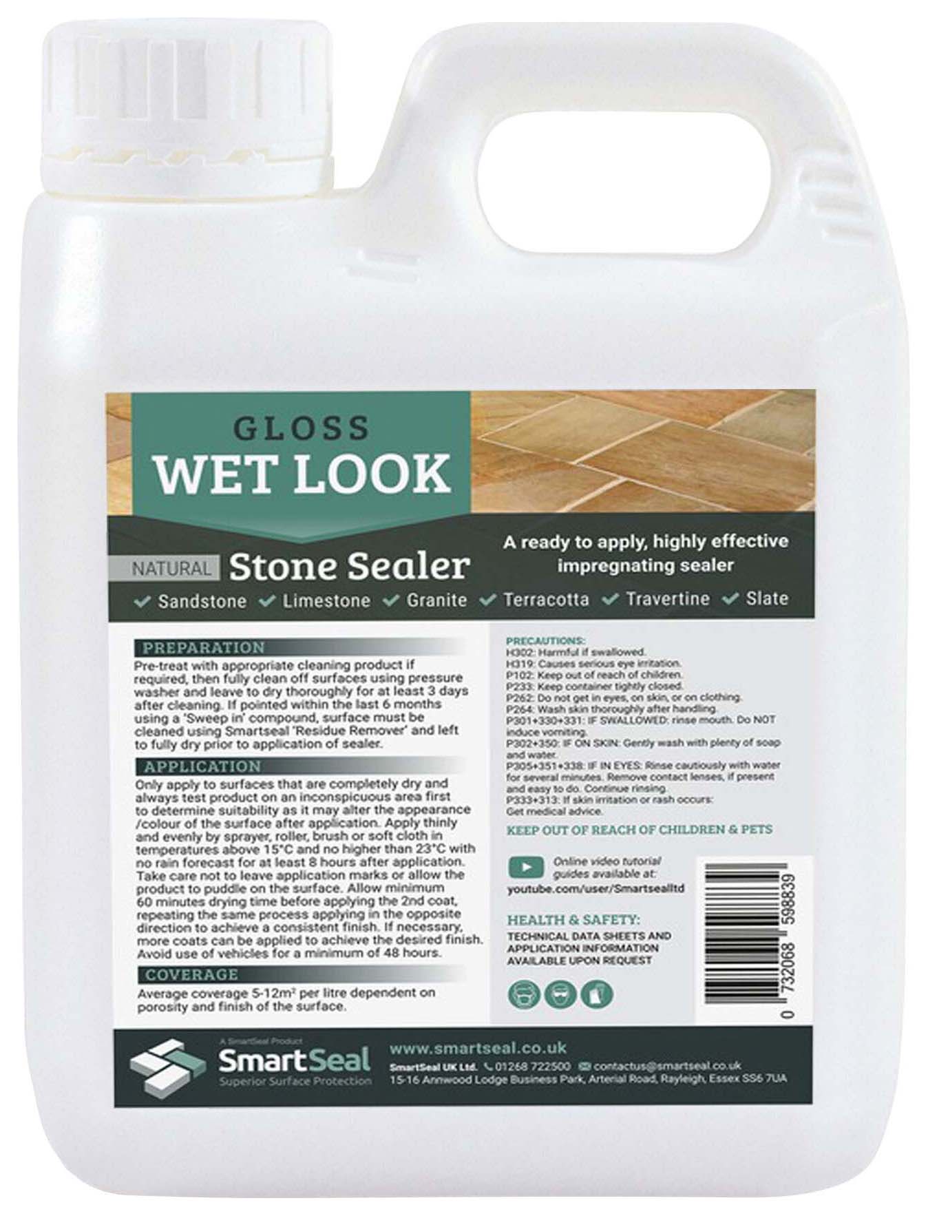 SmartSeal Natural Stone Sealer Wet Look - Various Sizes