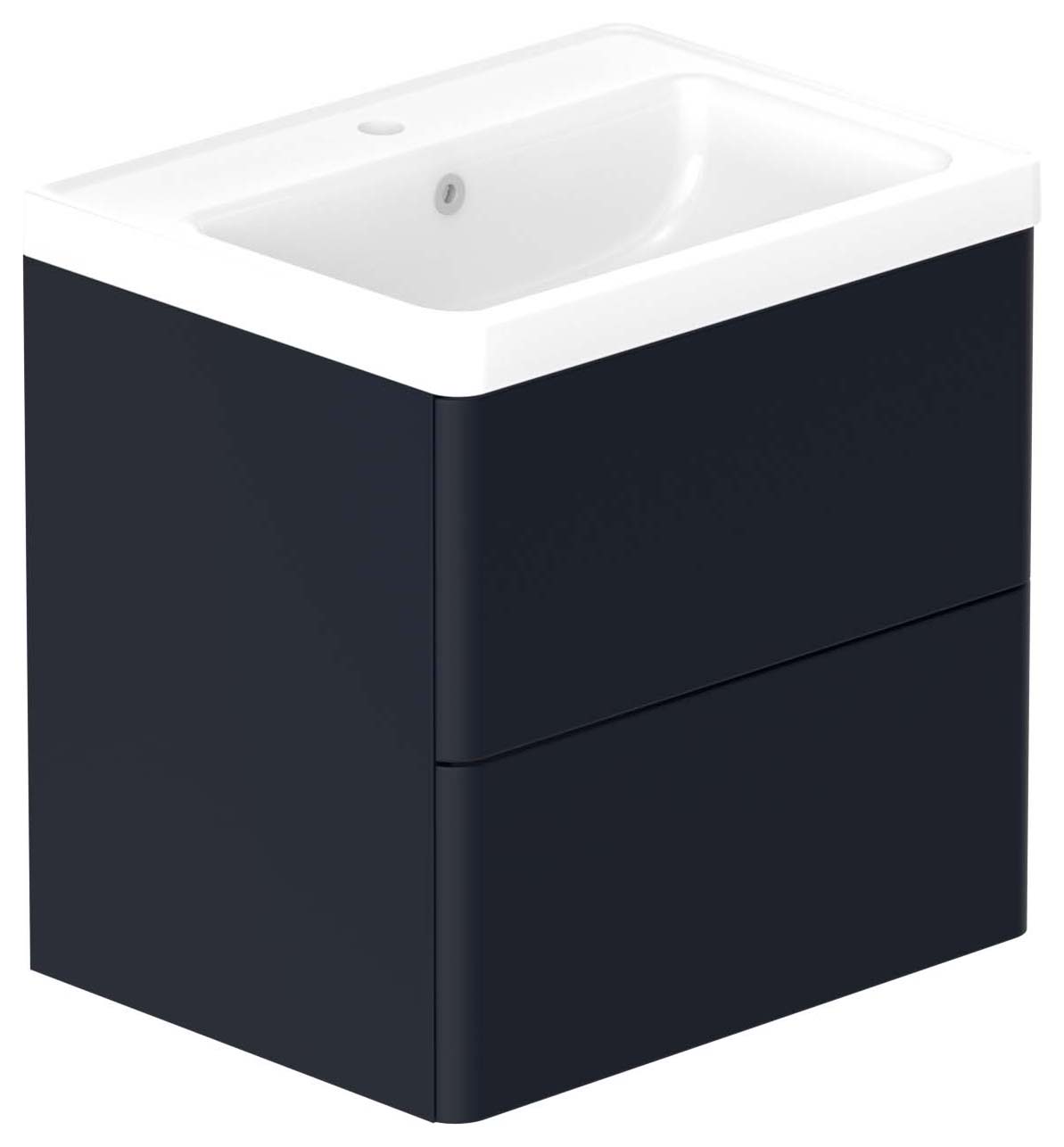 Nexa By VADO Veva Midnight Blue Wall Hung Vanity Unit & Ceramic Basin - 600mm