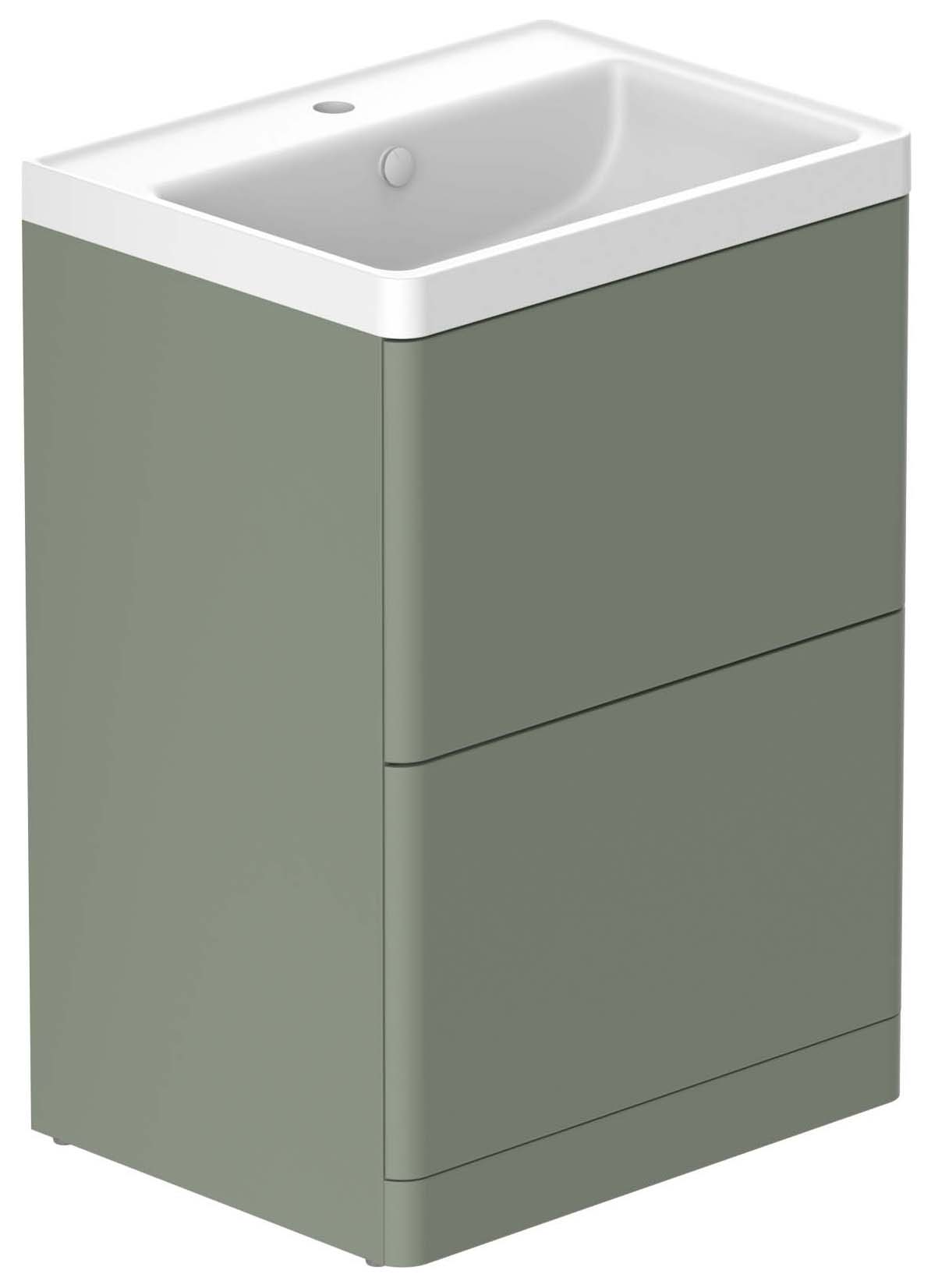 Nexa By VADO Veva Dawn Green Freestanding Vanity Unit & Mineral Cast Basin - 600mm