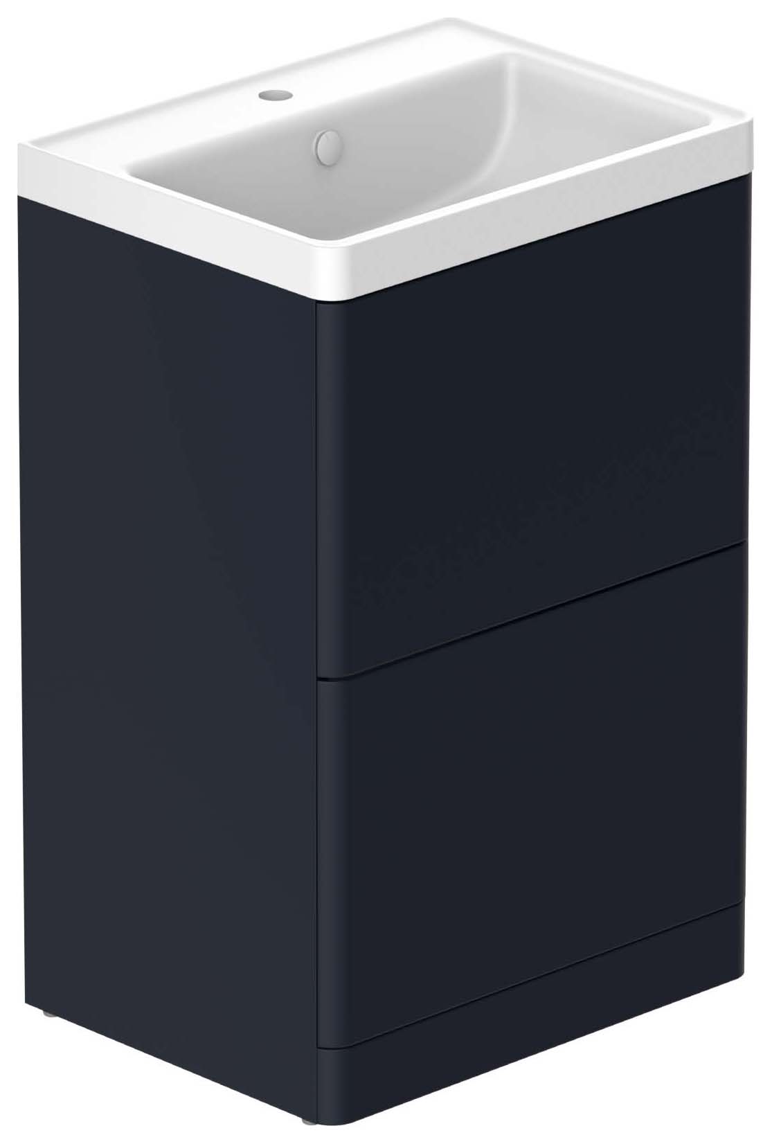 Nexa By VADO Veva Midnight Blue Freestanding Vanity Unit & Mineral Cast Basin - 500mm