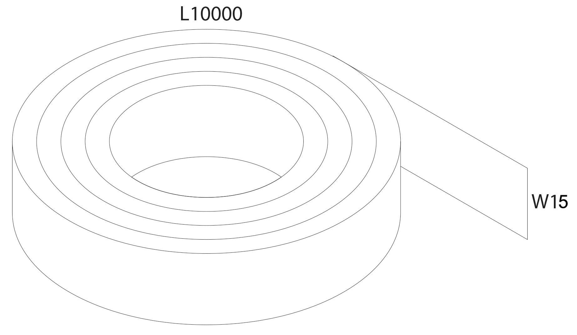Wickes Madison Gloss Stone Edging Tape - 10m