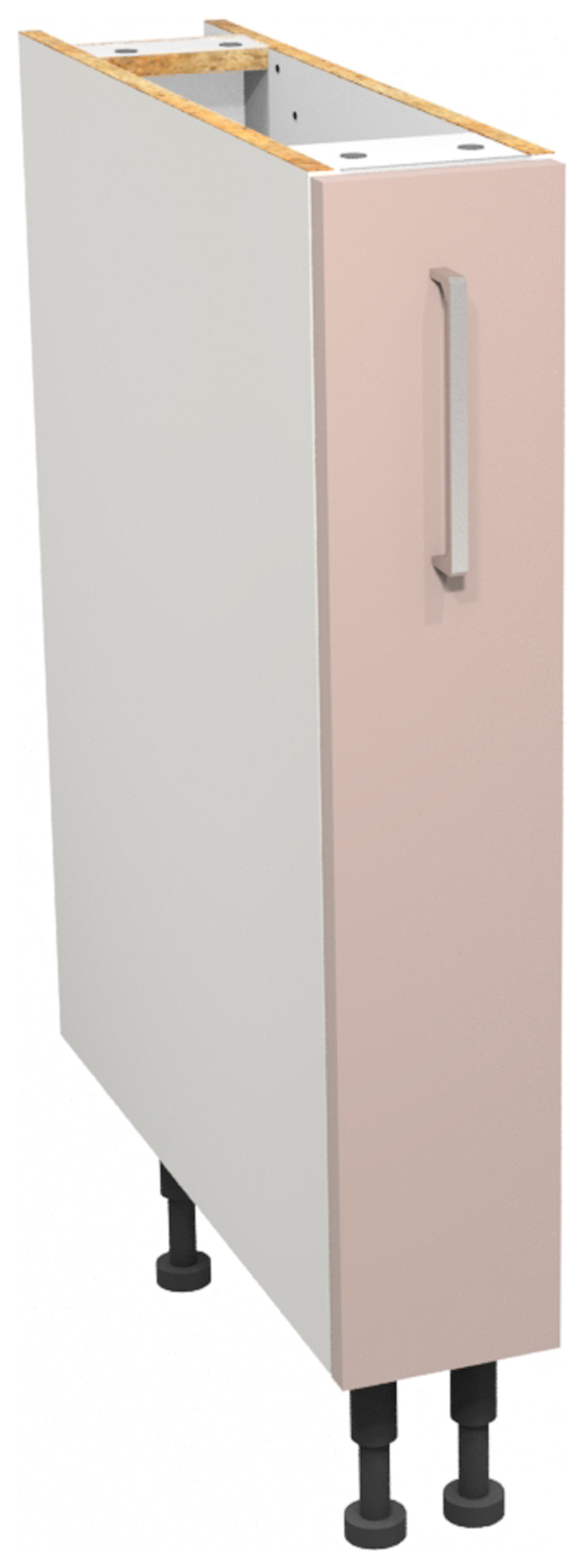 Wickes Ohio Dusky Pink 150mm Pull Out Base Unit