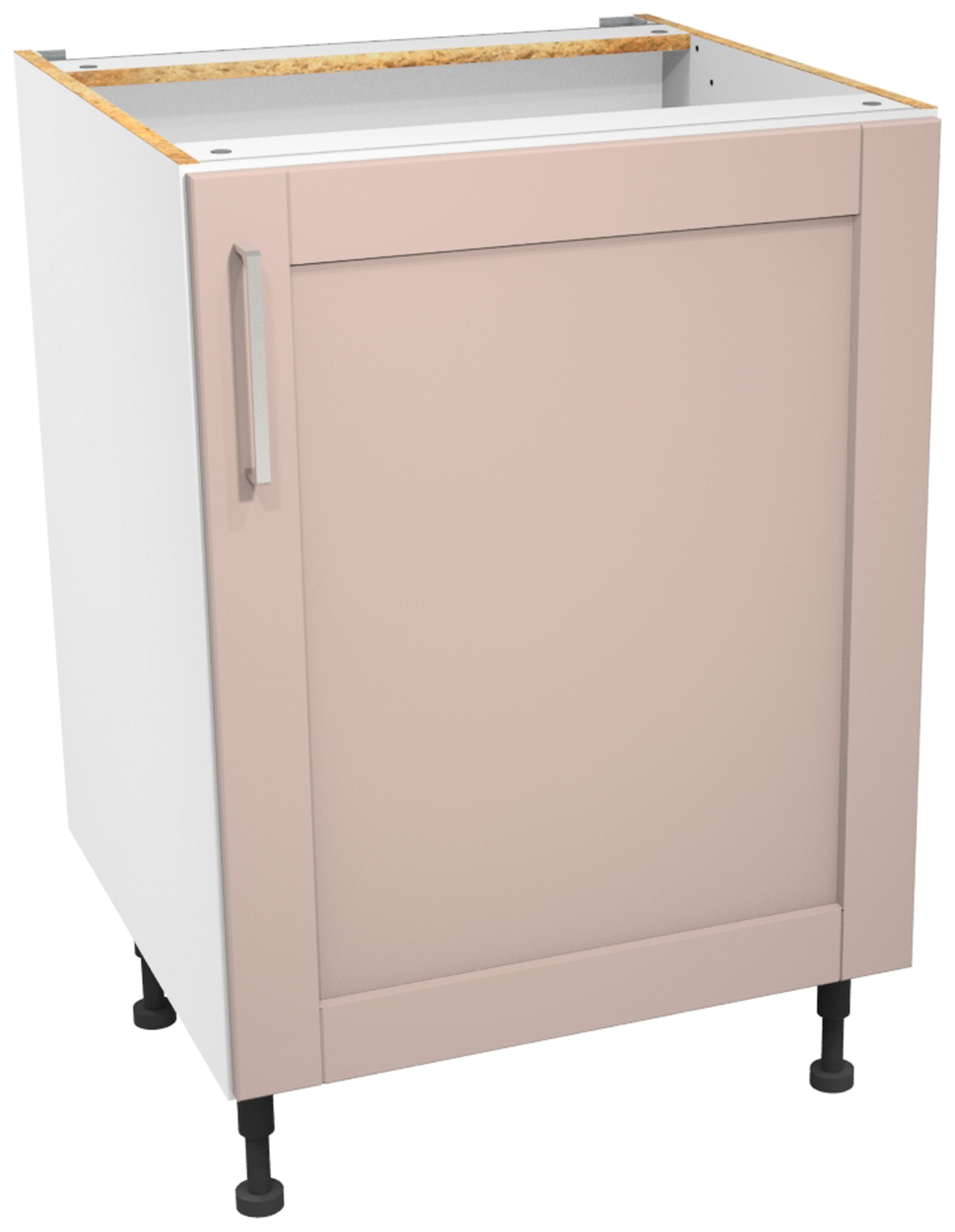 Wickes Ohio Dusky Pink Shaker Base Unit - 600mm