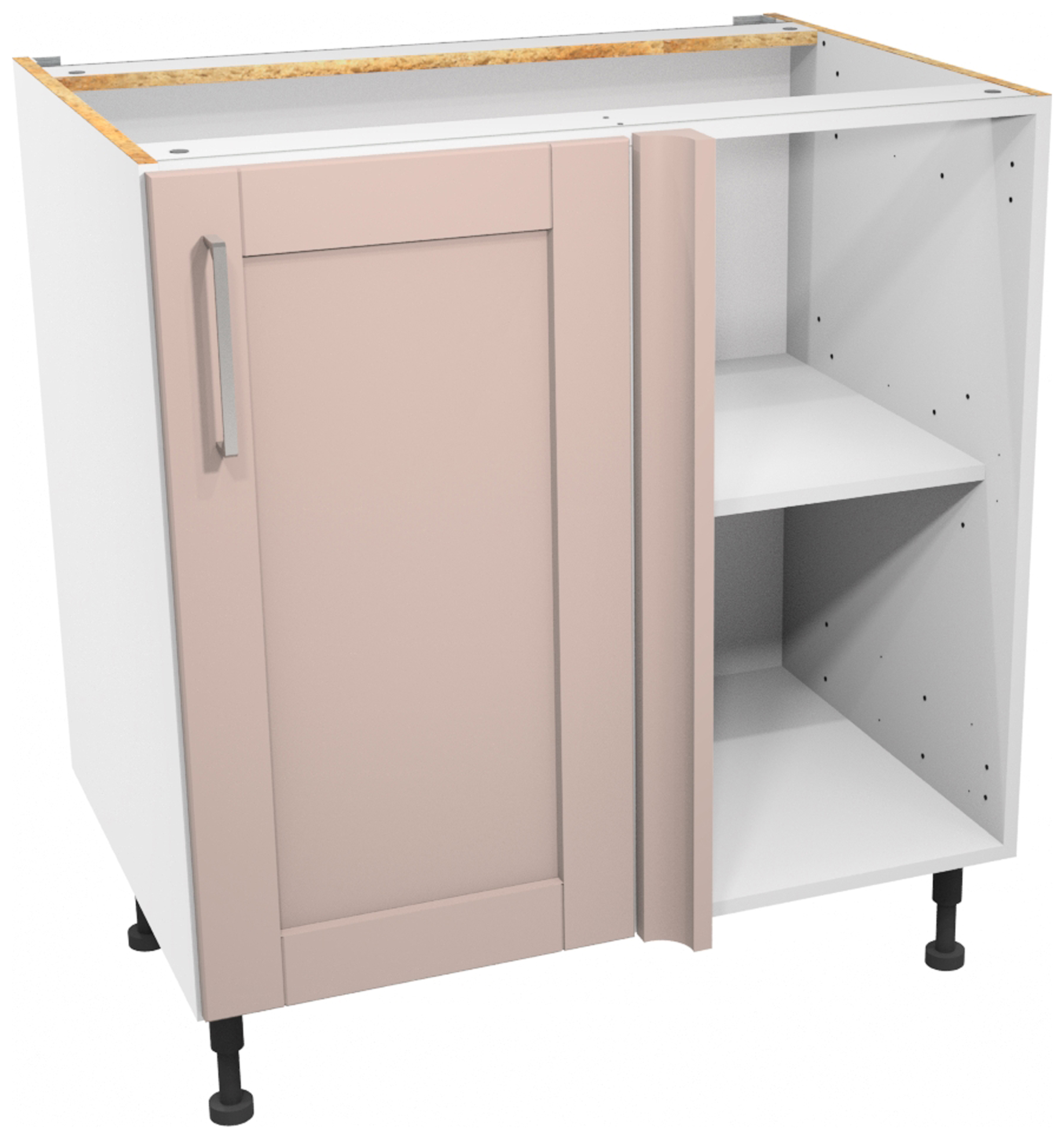 Wickes Ohio Dusky PinkCorner Base Unit - 800mm