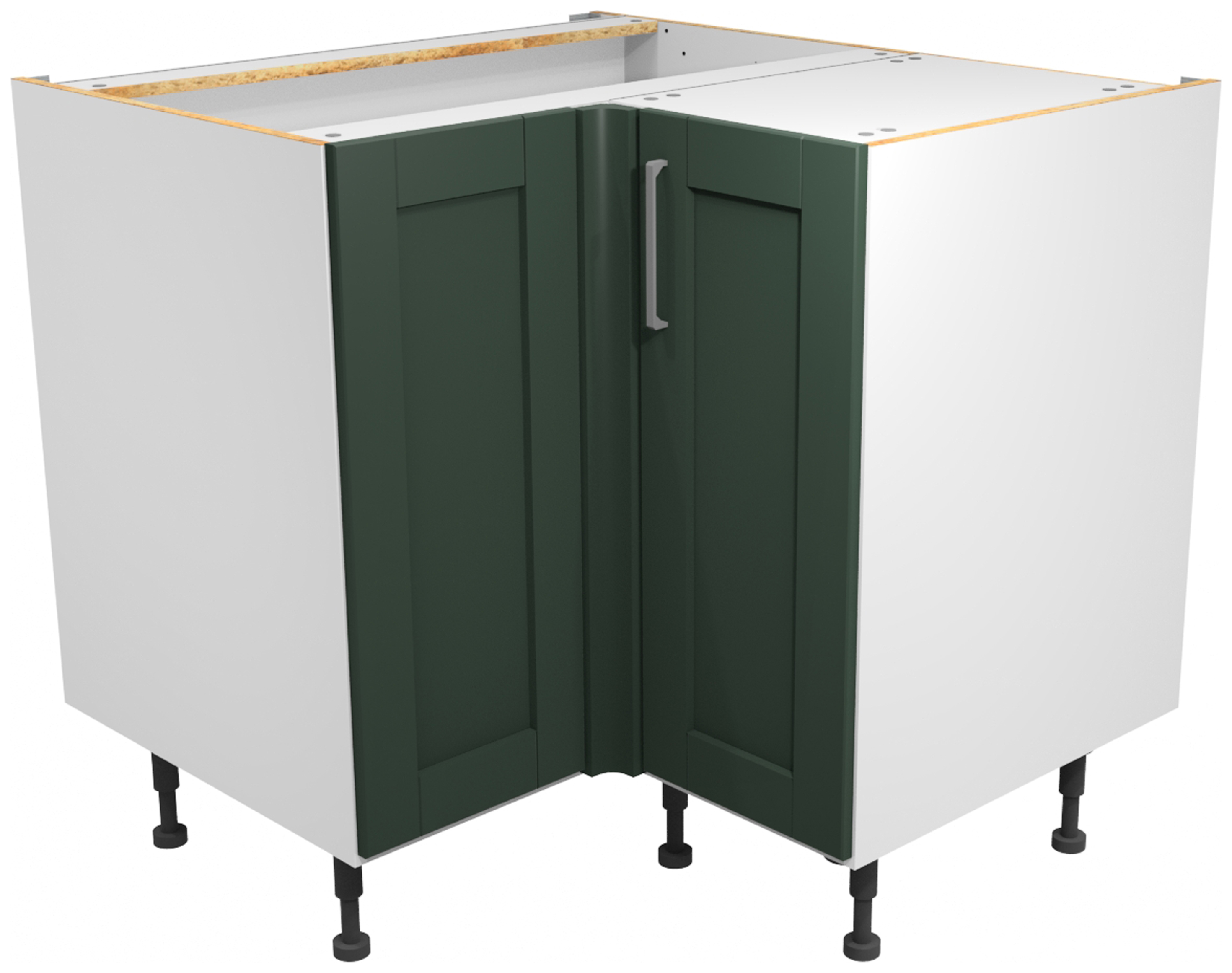 Wickes Ohio Forest Green Shaker Corner Base Unit - 925mm