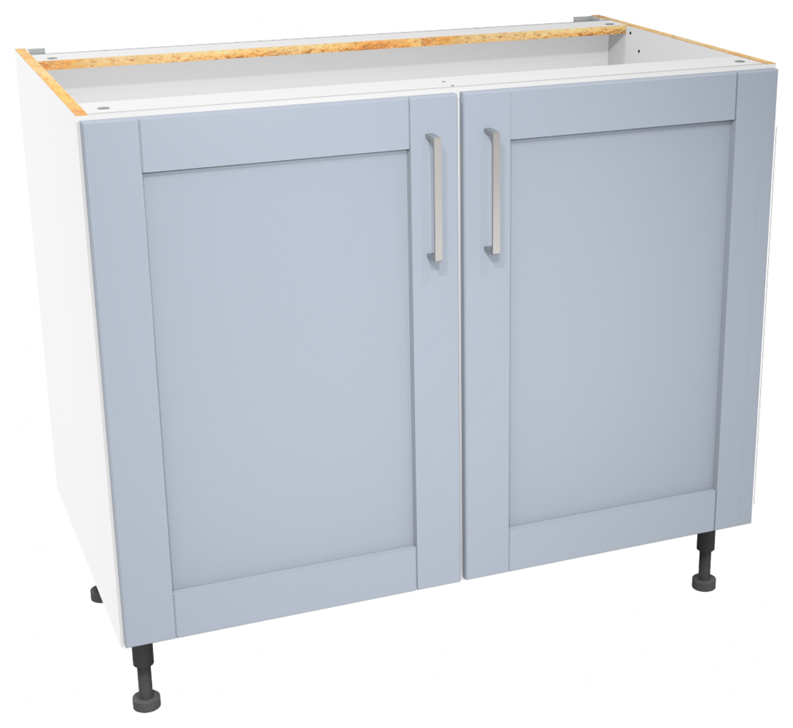 Wickes Ohio Hazy Blue Shaker Base Unit - 1000mm