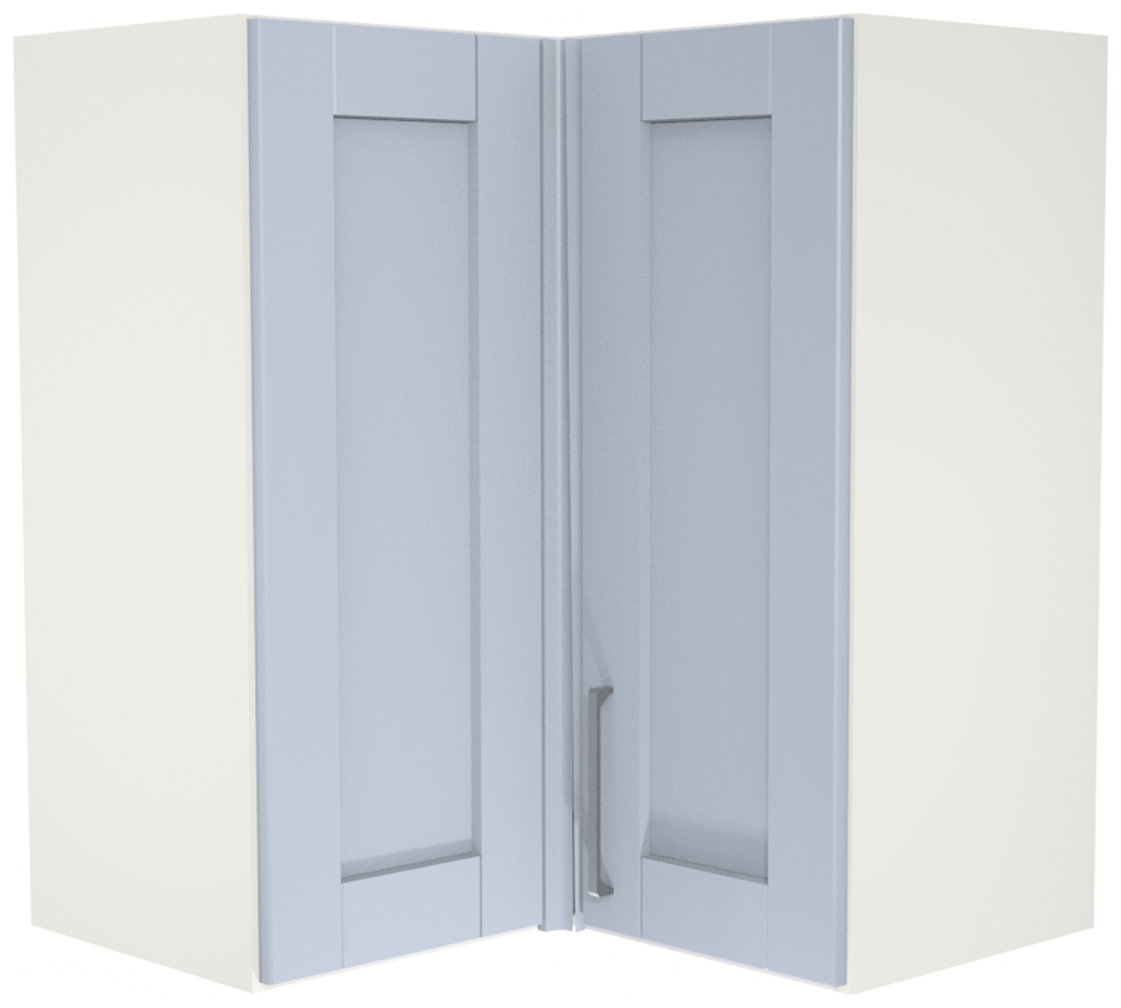 Wickes Ohio Hazy Blue L-Shape Corner Wall Unit - 625mm
