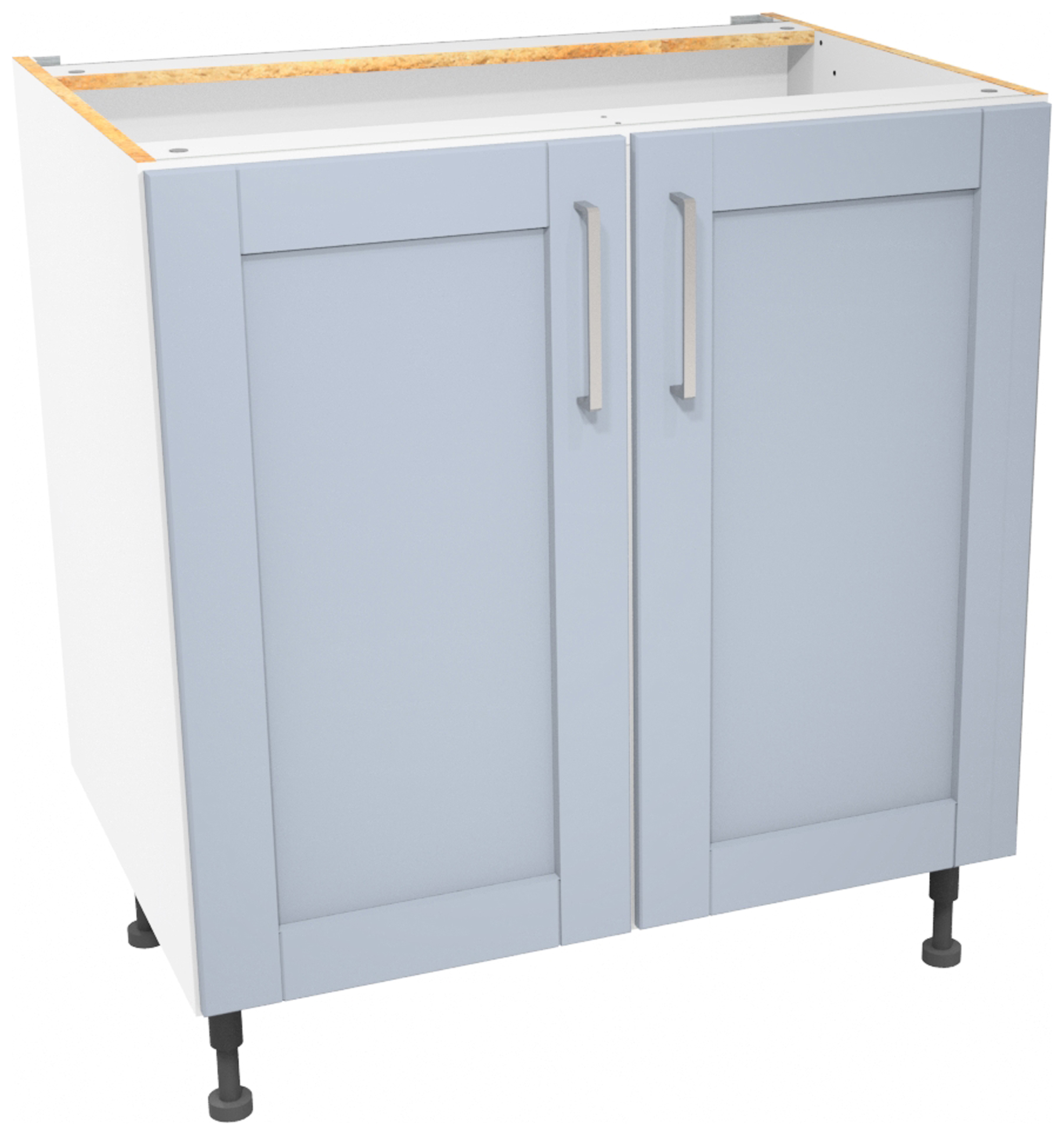 Wickes Ohio Hazy Blue Shaker Base Unit - 800mm