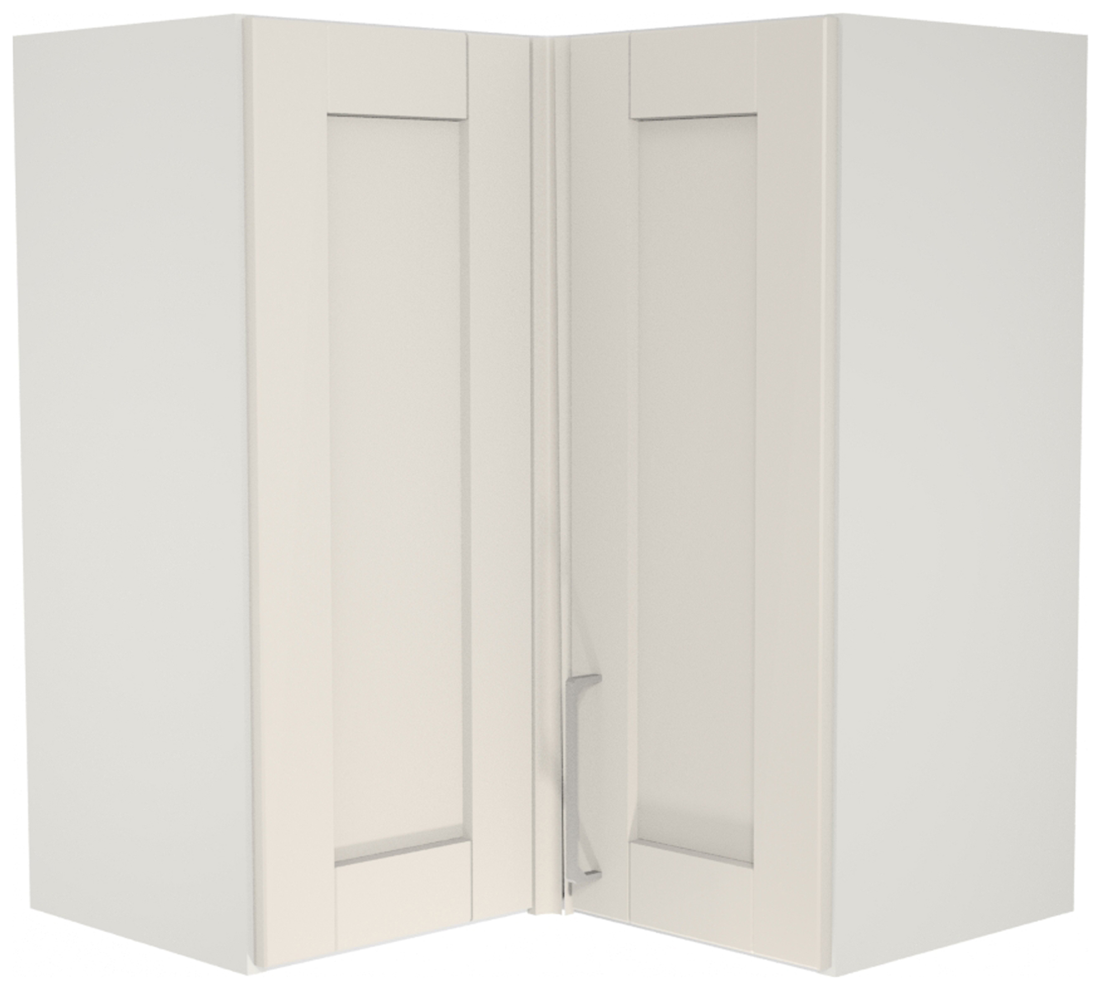 Wickes Ohio Porcelain L-Shape Corner Wall Unit - 625mm