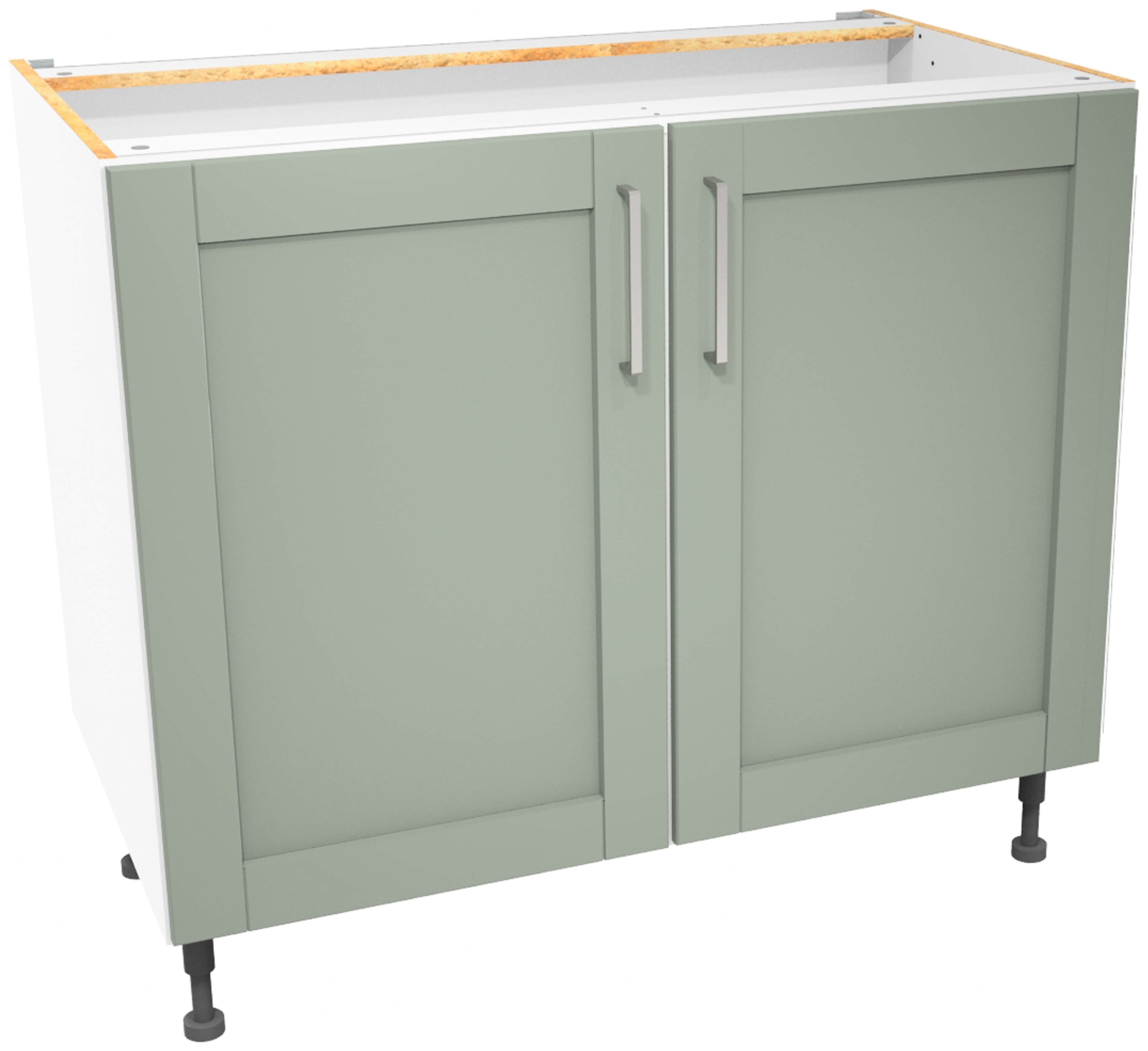 Wickes Ohio Reed Green Shaker Base Unit - 1000mm
