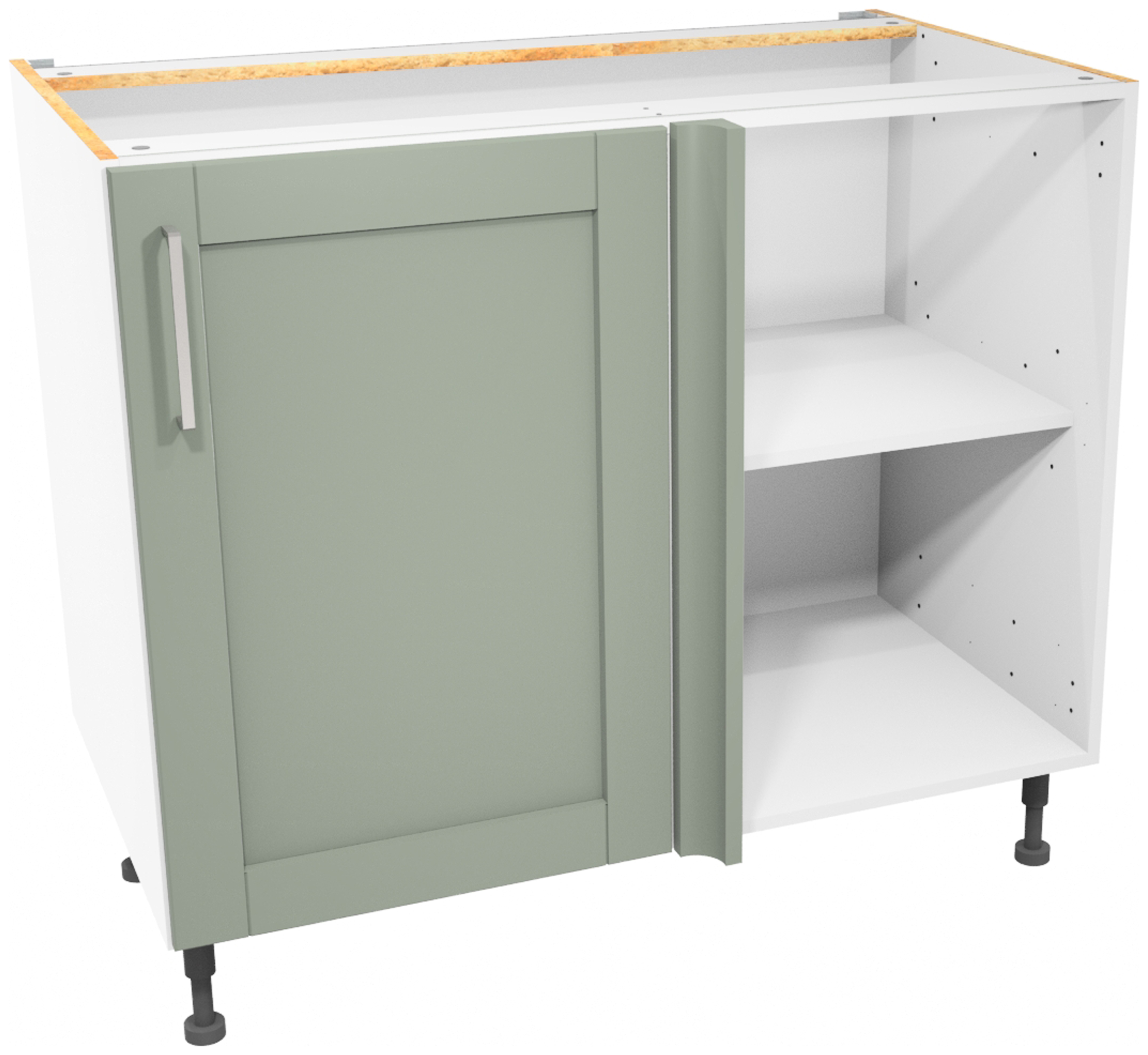 Wickes Ohio Reed Green Shaker Corner Base Unit - 1000mm