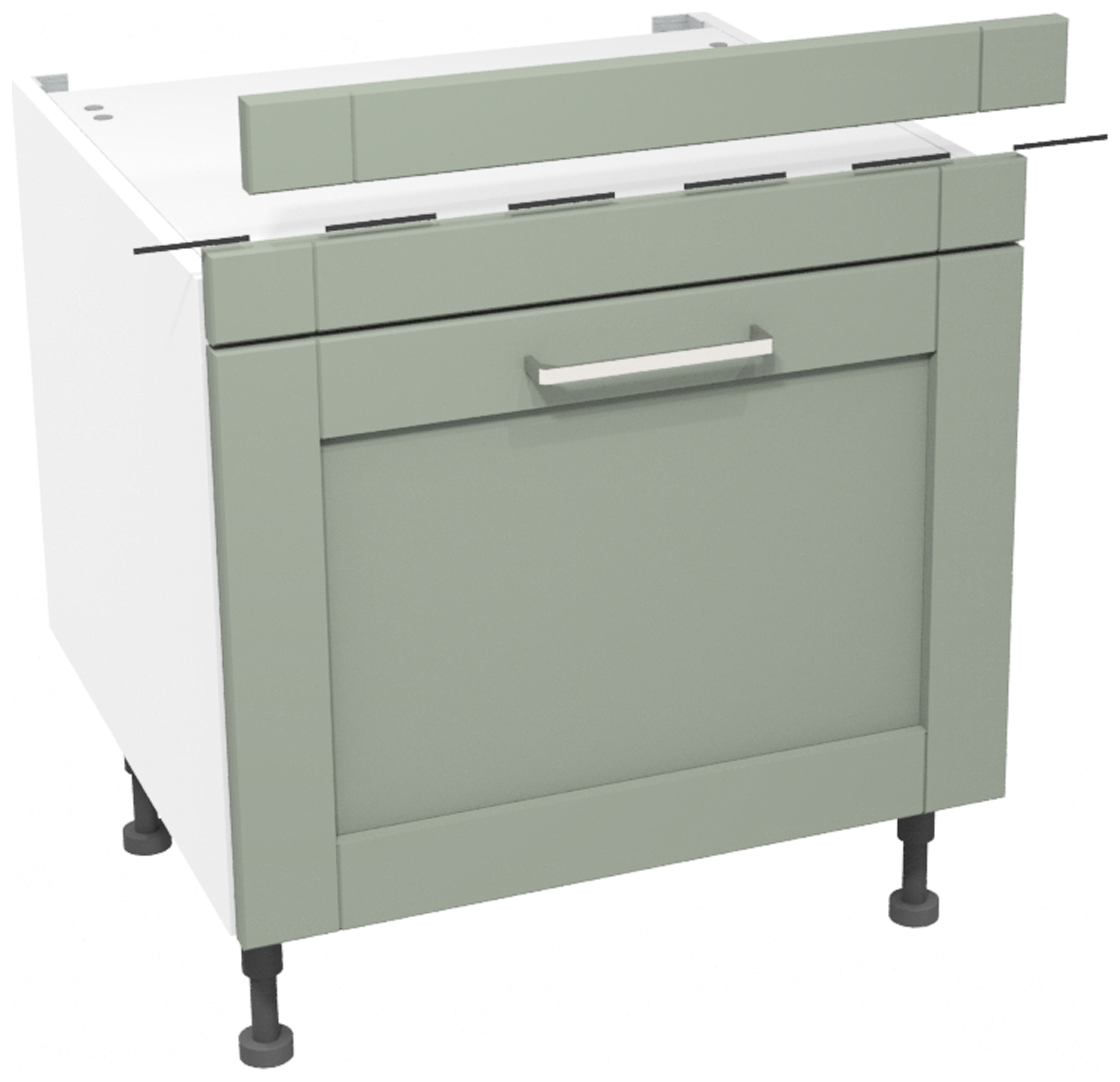 Wickes Ohio Reed Green 600mm Belfast Sink Unit