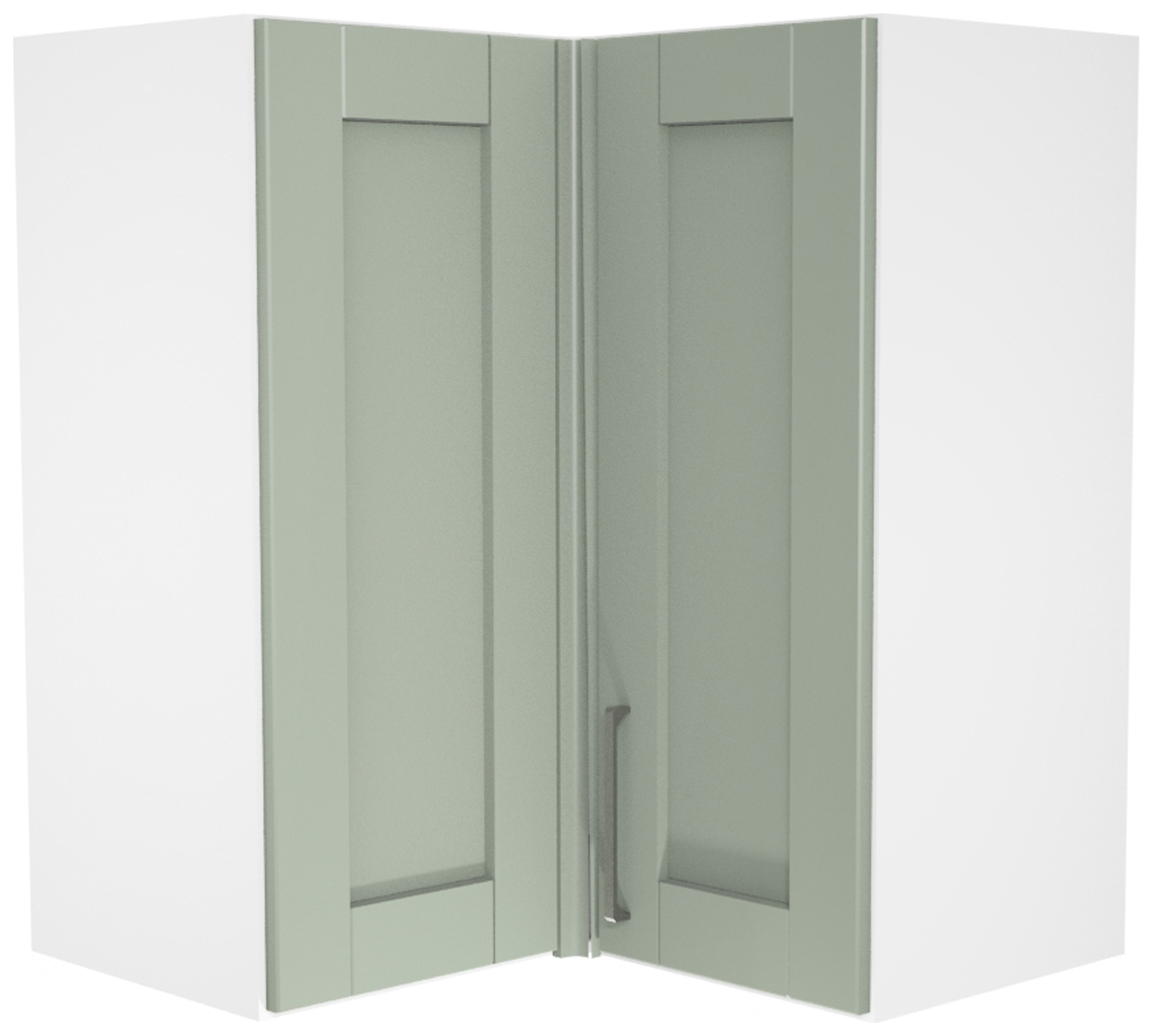 Wickes Ohio Reed Green L-Shape Corner Wall Unit - 625mm