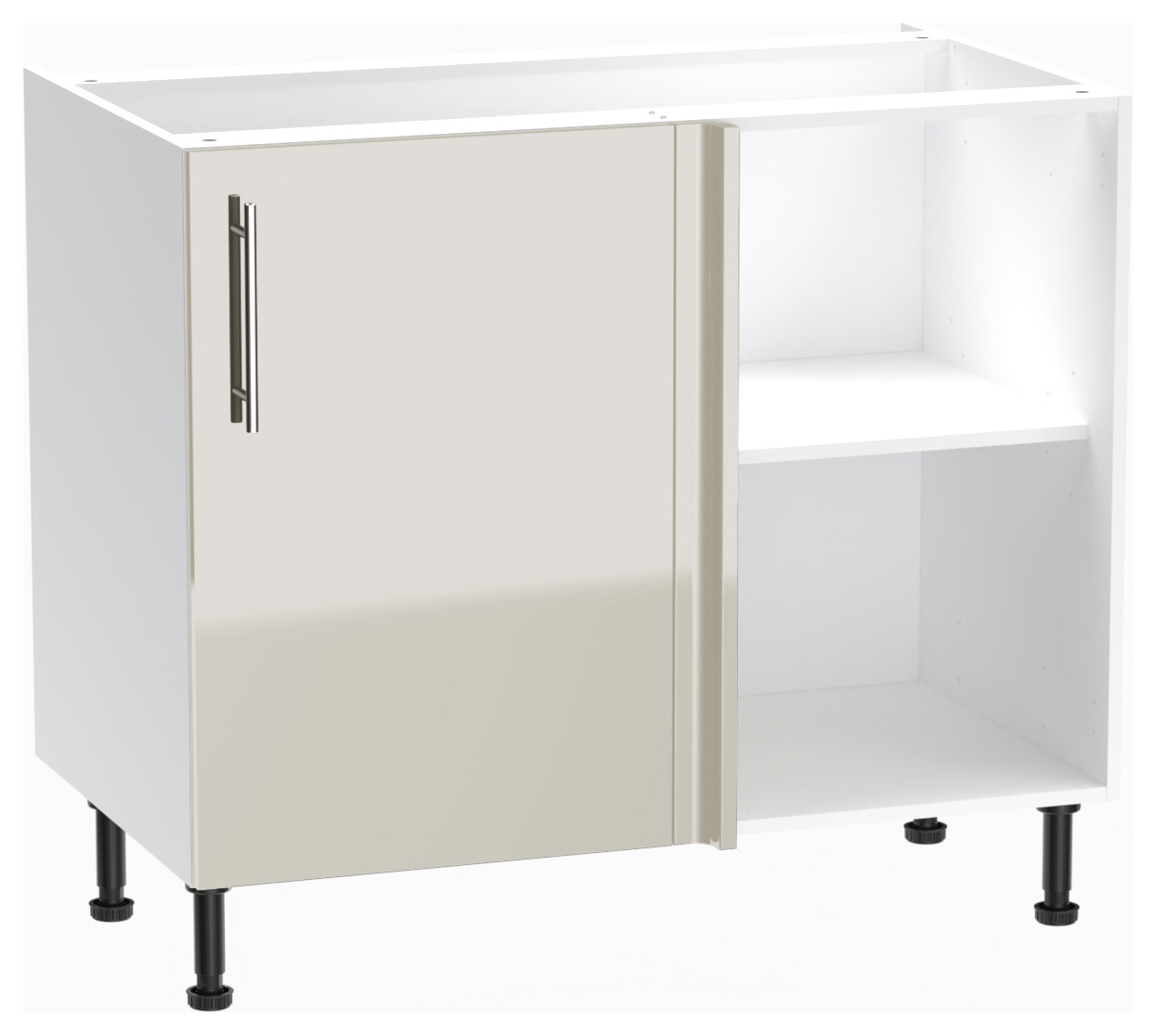 Wickes Orlando Gloss Stone Shaker Corner Base Unit - 1000mm