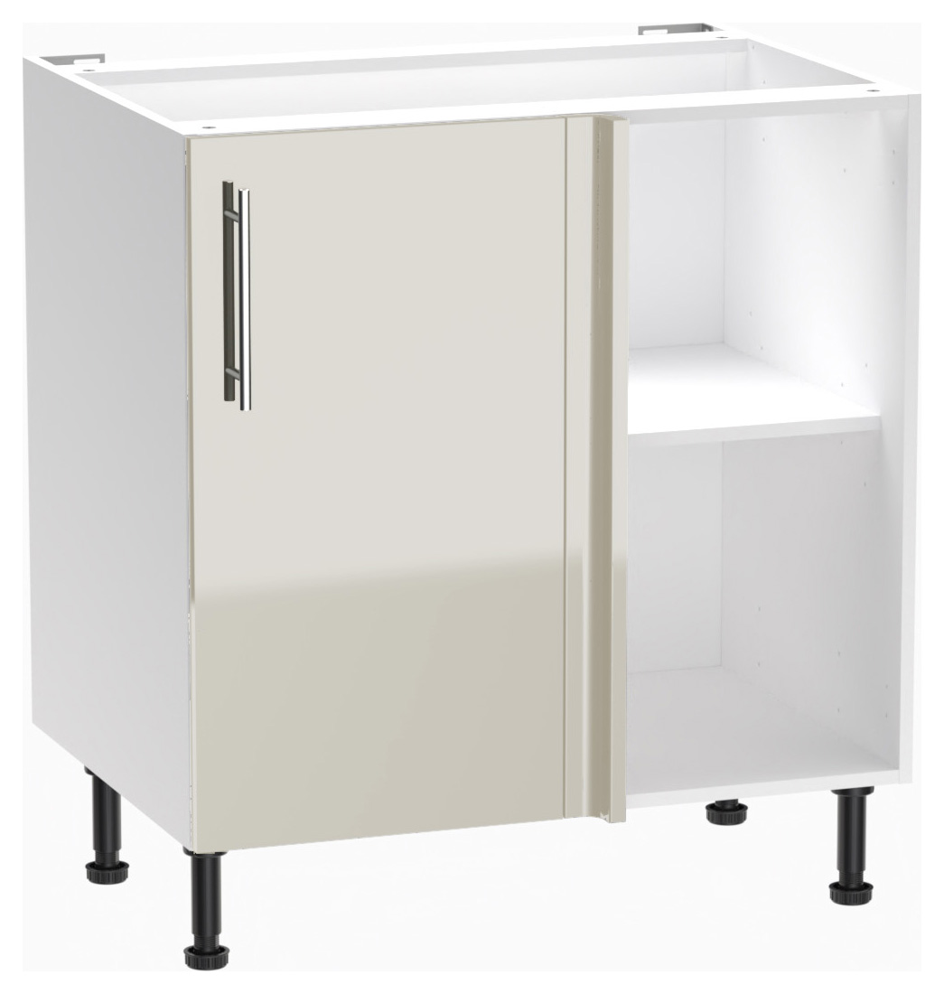 Wickes Orlando Gloss Stone Corner Base Unit - 800mm