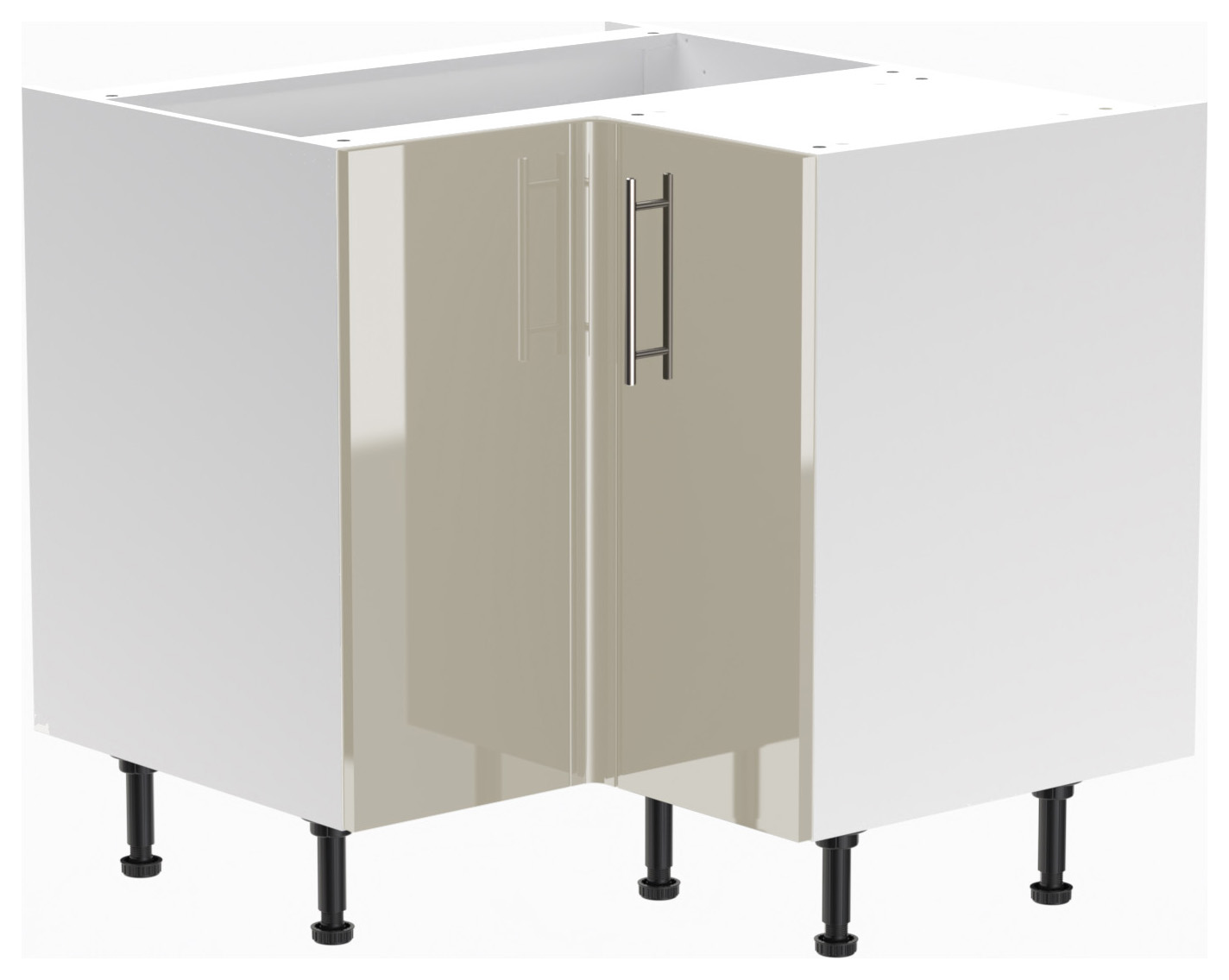 Wickes Orlando Gloss Stone Shaker Corner Base Unit - 925mm