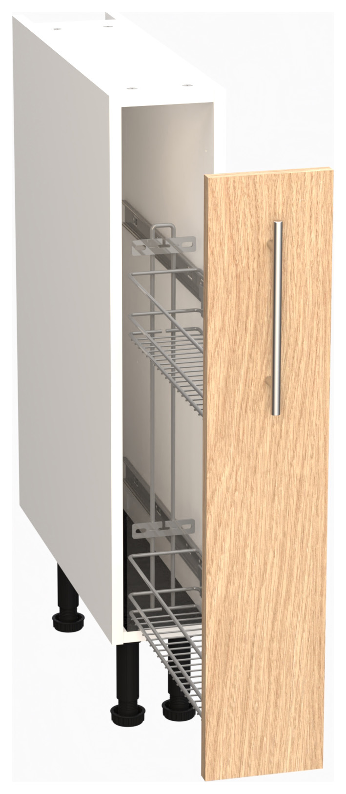 Wickes Orlando Scandi Oak 150mm Pull Out Base Unit