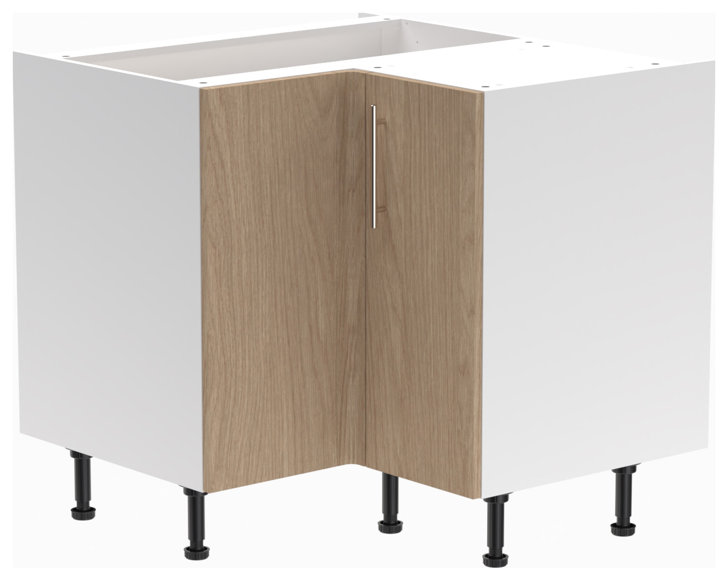 Wickes Orlando Scandi Oak Slab Corner Base Unit