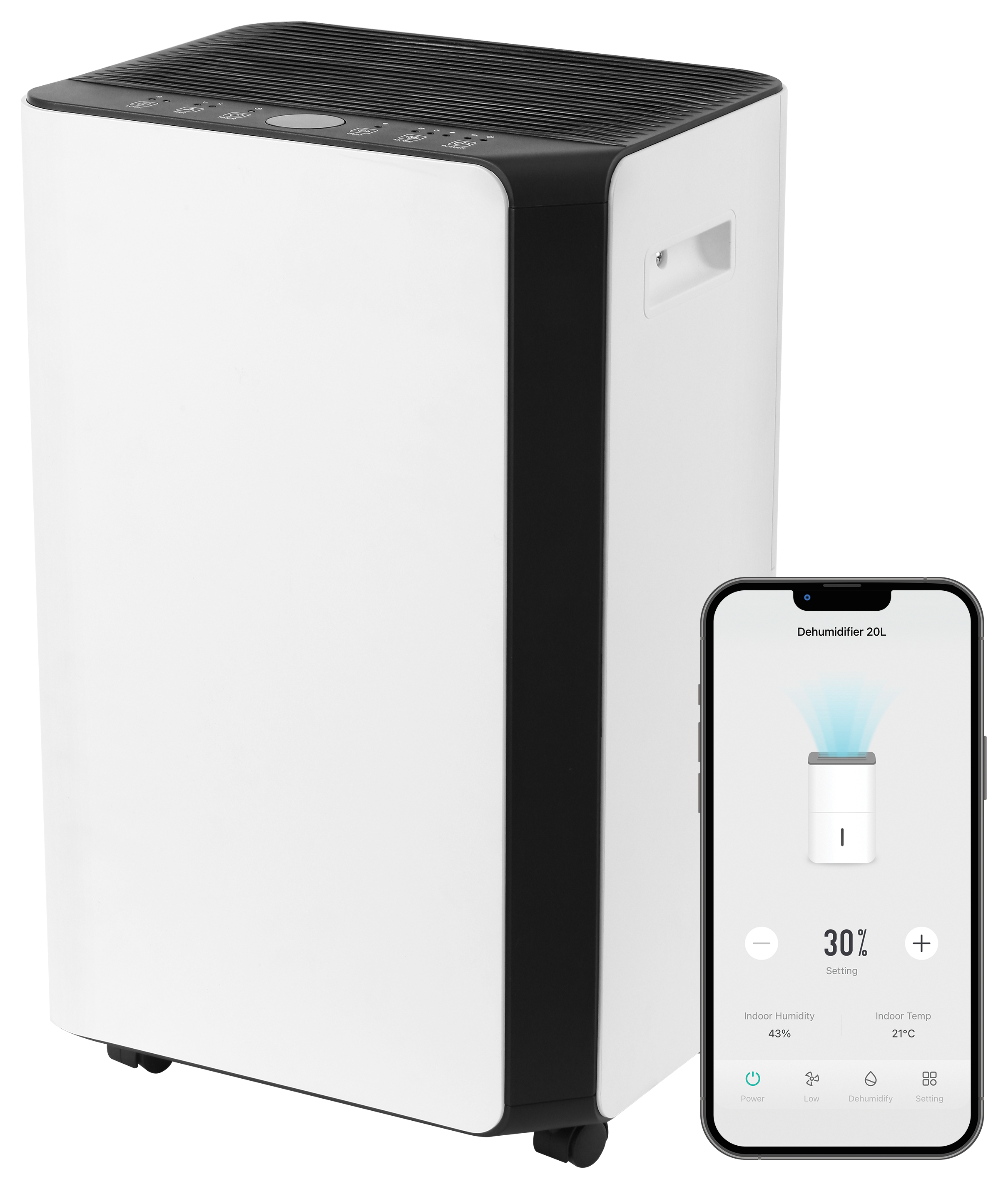 TCP Smart Wi-Fi White Dehumidifier - 20L