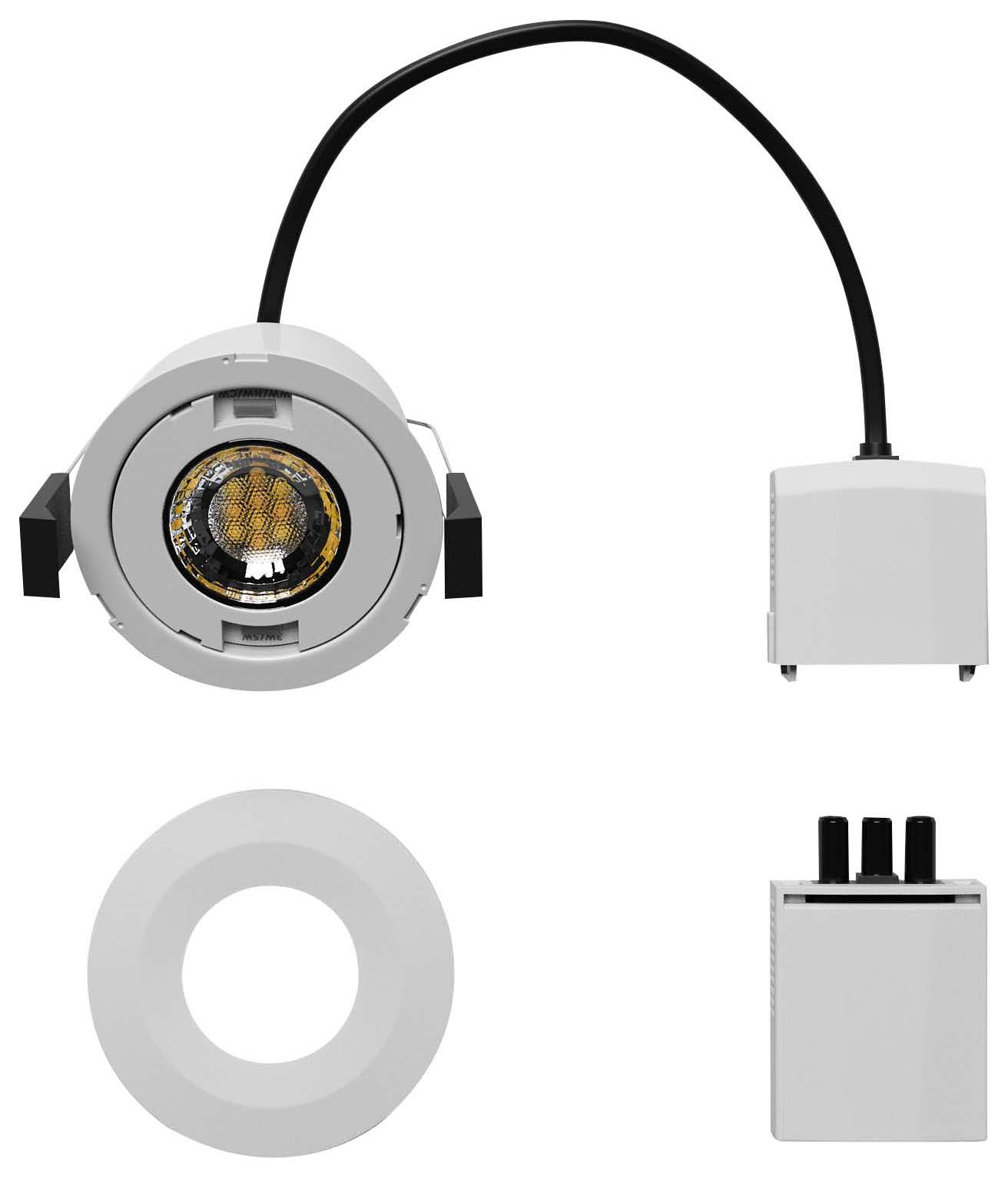 Sensio Otix TrioTone Slim Fire Rated Downlight with Quick Connector - Black, Chrome & White
