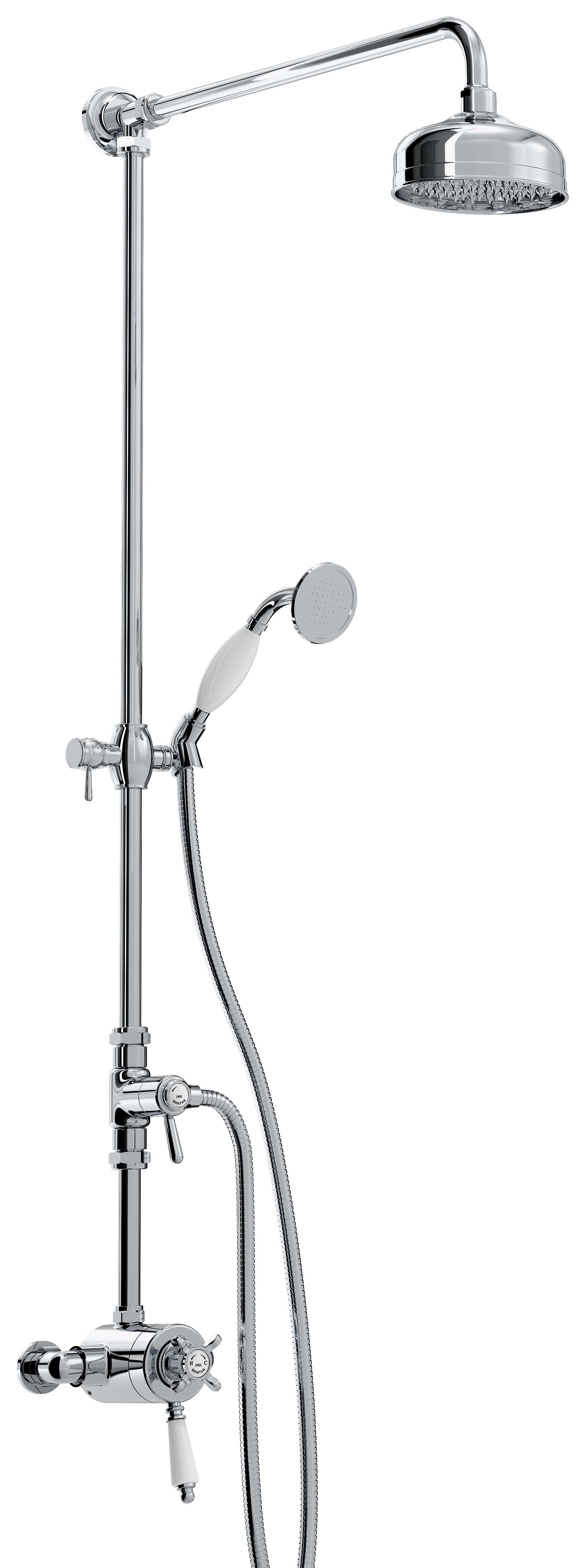 Bristan 1901 Traditional Exposed Concentric Dual Outlet Mixer Shower Pack - Chrome