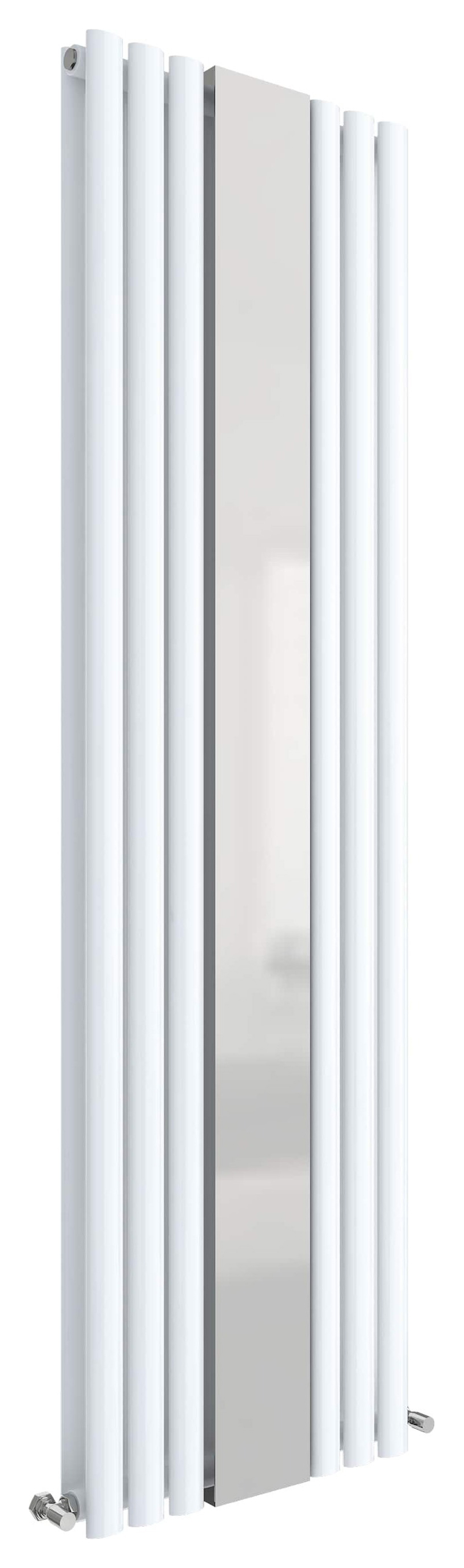 Balterley White Revive Double Panel Vertical Designer Radiator with Mirror - 1800 x 499mm