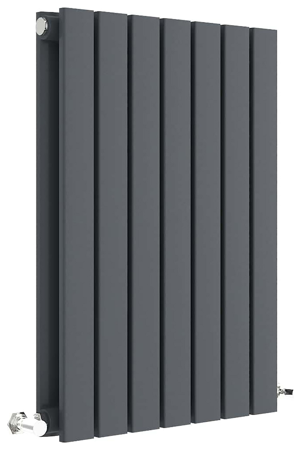 Balterley Anthracite Grey Lucia Double Panel Horizontal Designer Radiator - 600mm