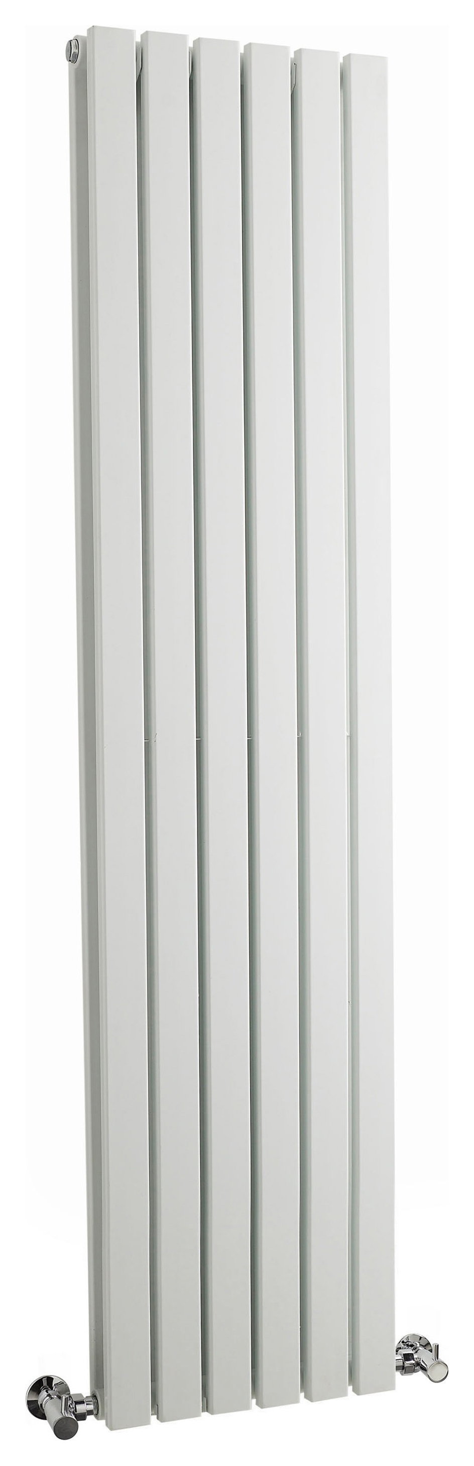 Balterley White Lucia Double Panel Vertical Designer Radiator - 1500 x 354mm