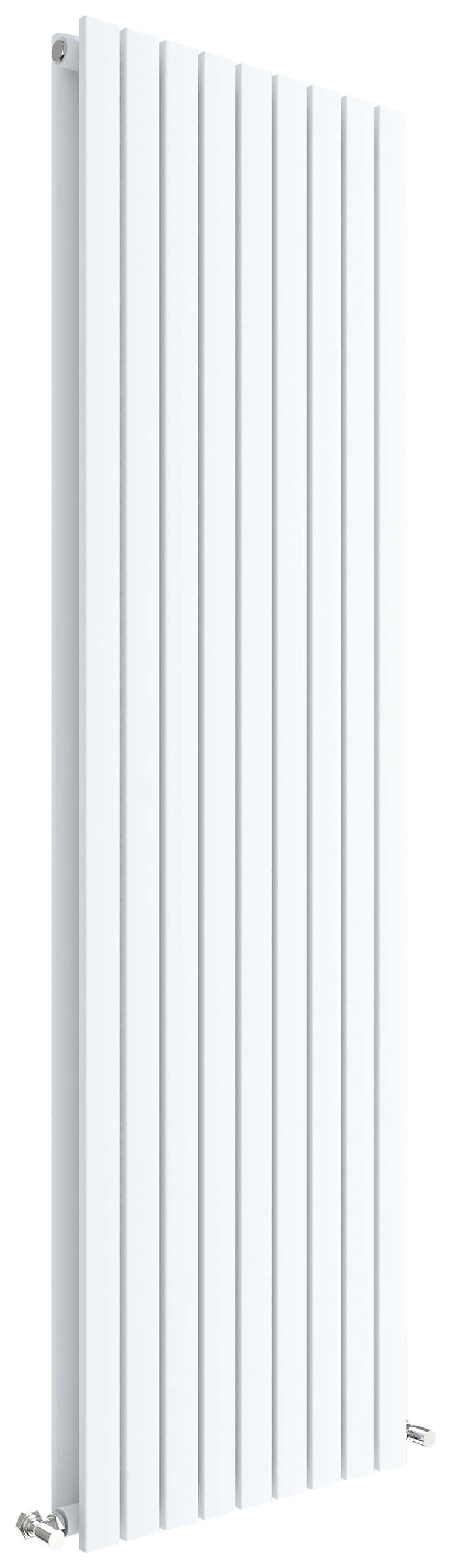 Balterley White Lucia Double Panel Vertical Designer Radiator - 1800 x 528mm