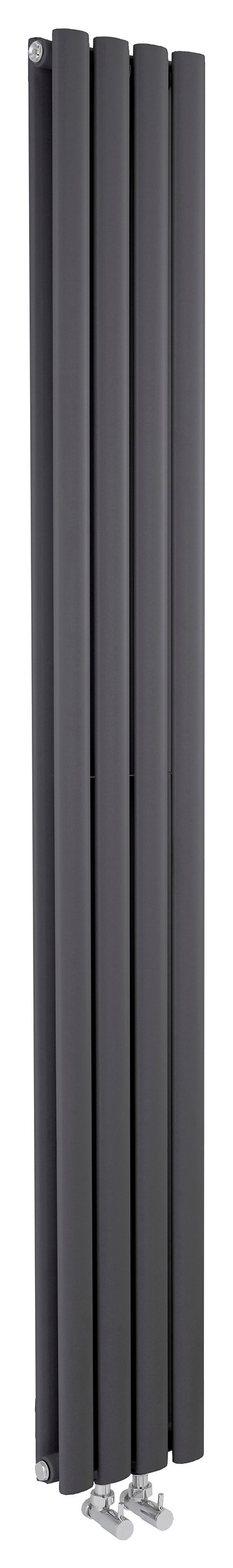Balterley Anthracite Grey Embrace Double Panel Vertical Designer Radiator - 1800 x 236mm