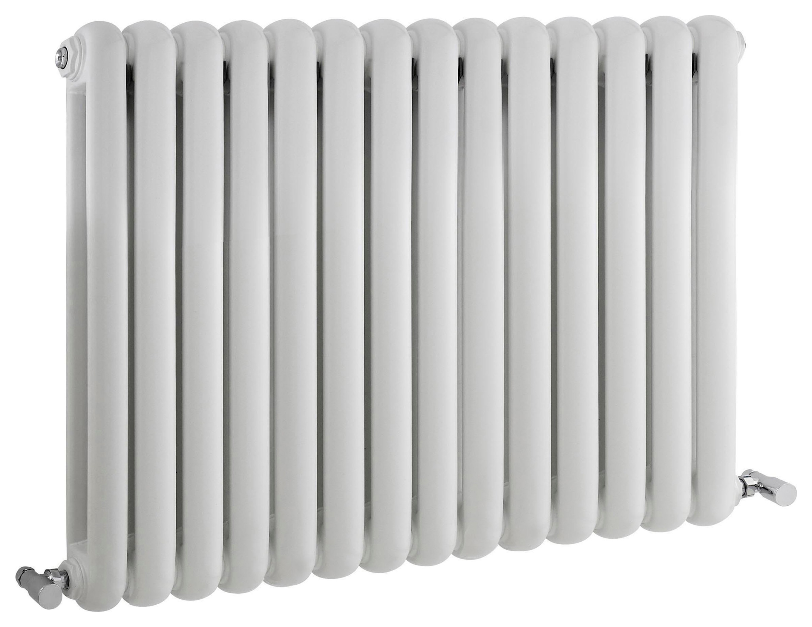 Balterley White Salvia Double Panel Horizontal Designer Radiator - 635mm
