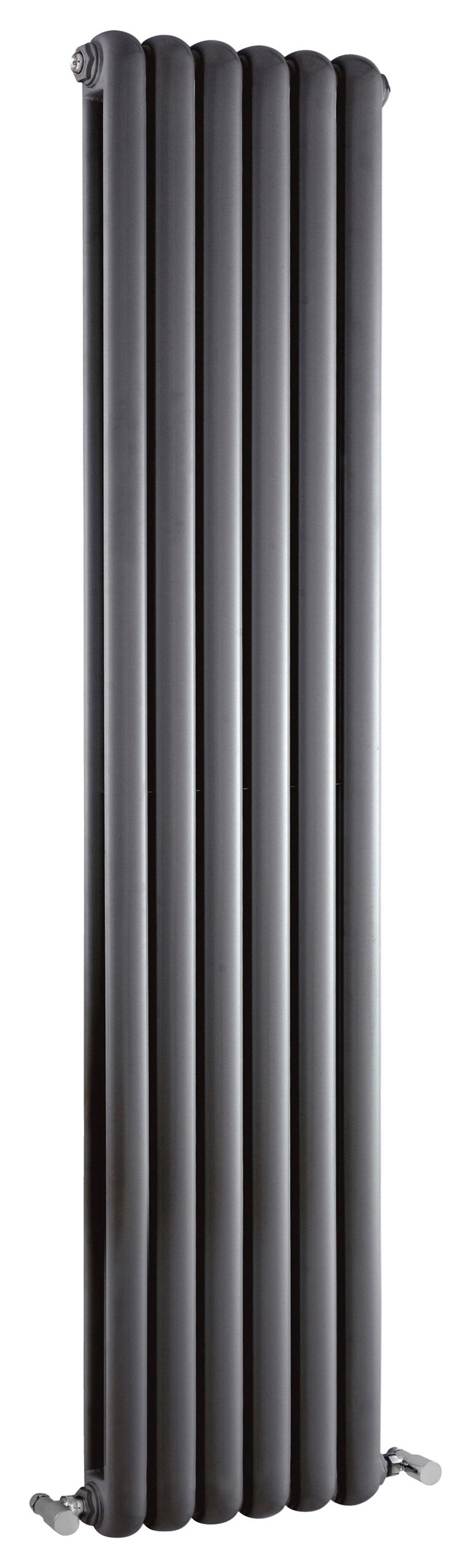Balterley Anthracite Grey Aspire Double Panel Vertical Designer Radiator - 1500 x 383mm