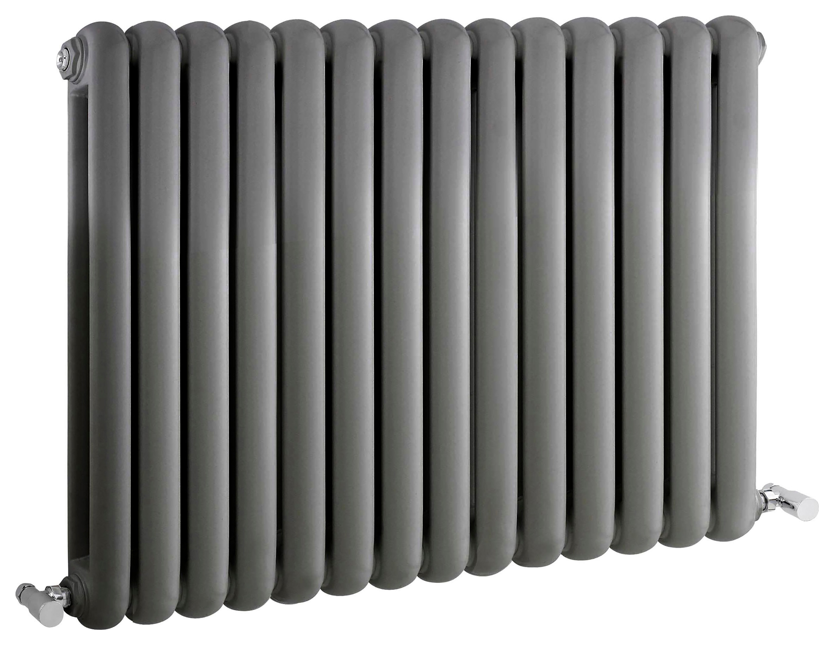 Balterley Anthracite Grey Aspire Double Panel Horizontal Designer Radiator - 635mm
