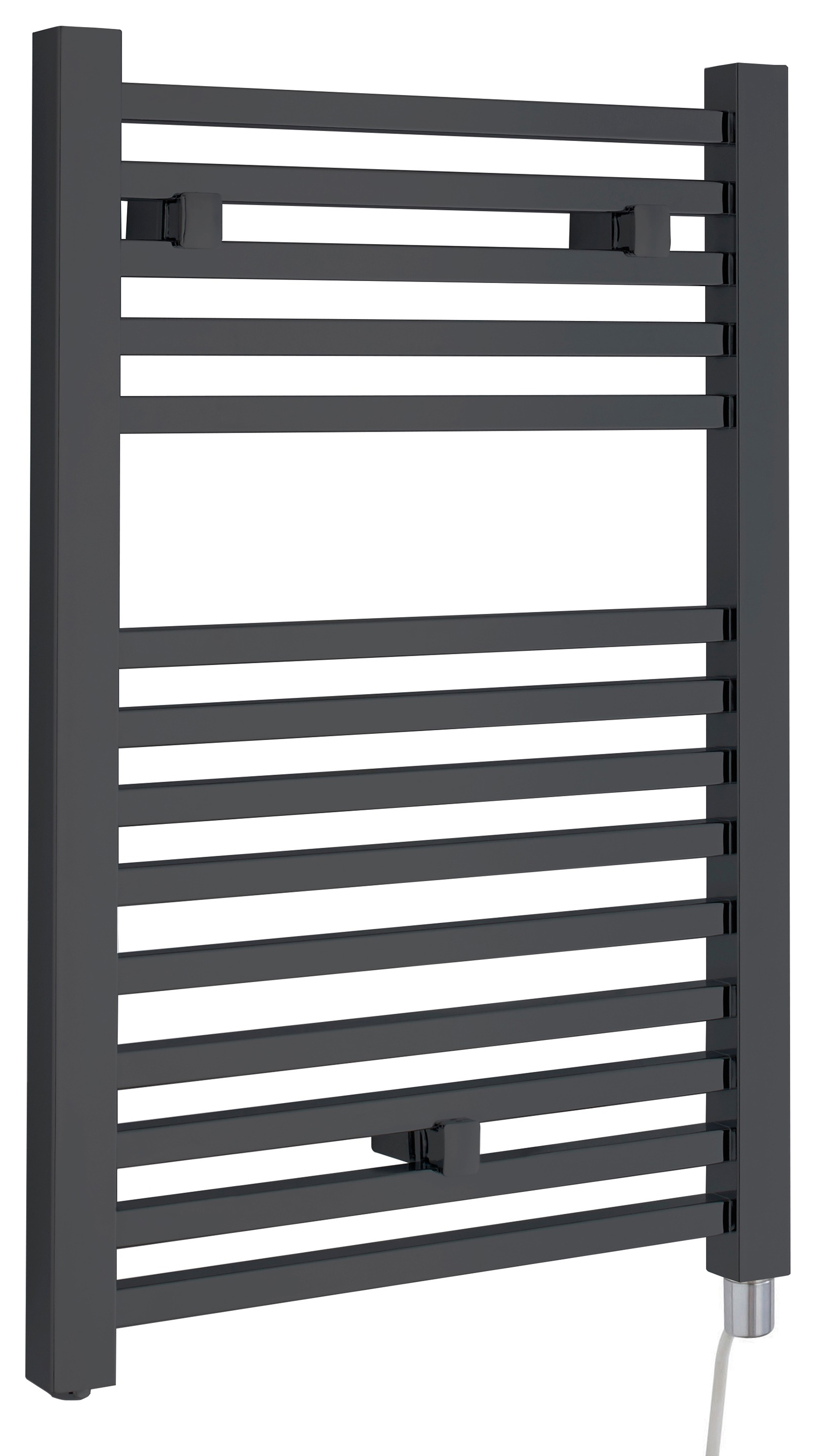 Balterley Anthracite Grey Electric Single Panel Vertical Towel Radiator - 500mm