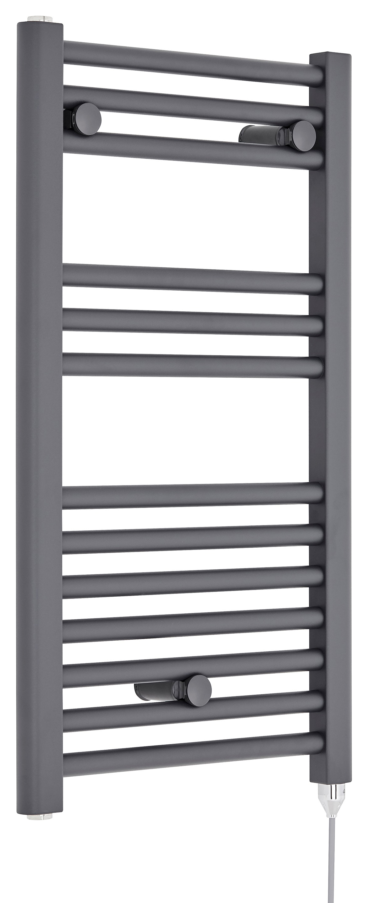 Balterley Anthracite Grey Electric Single Panel Vertical Towel Radiator - 720 x 400mm