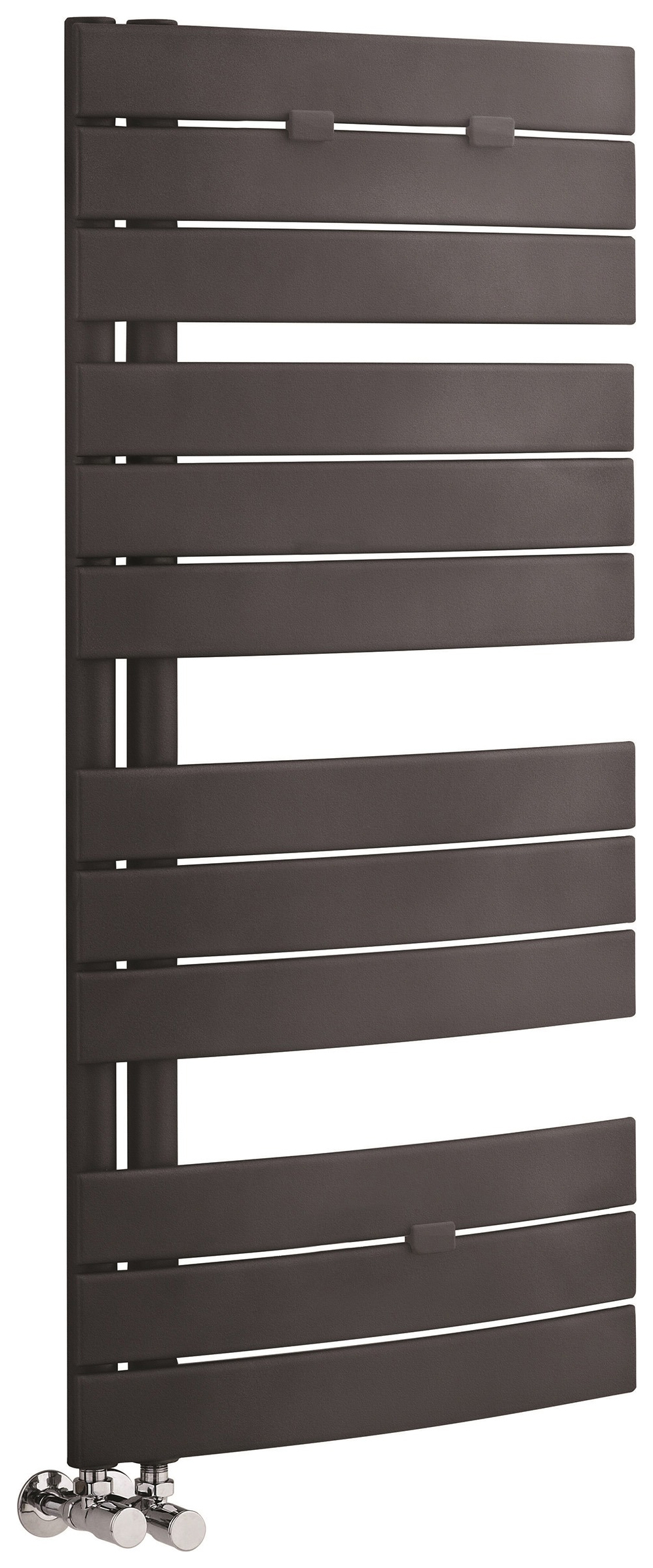 Balterley Anthracite Grey Elgin Heated Single Panel Vertical Towel Radiator - 1080 x 550mm