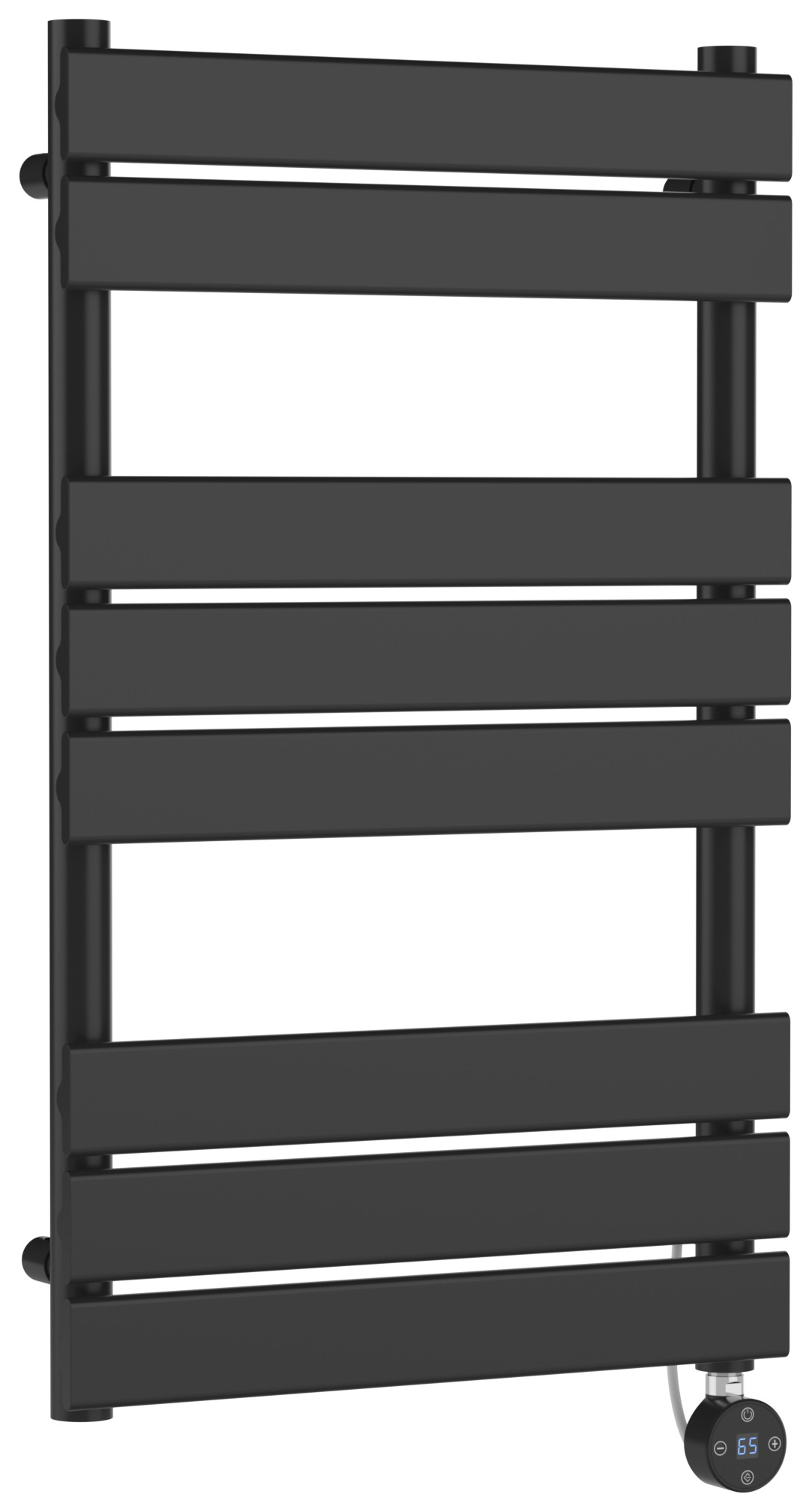 Balterley Anthracite Grey Electric Square Single Panel Vertical Flat Towel Radiator - 500mm