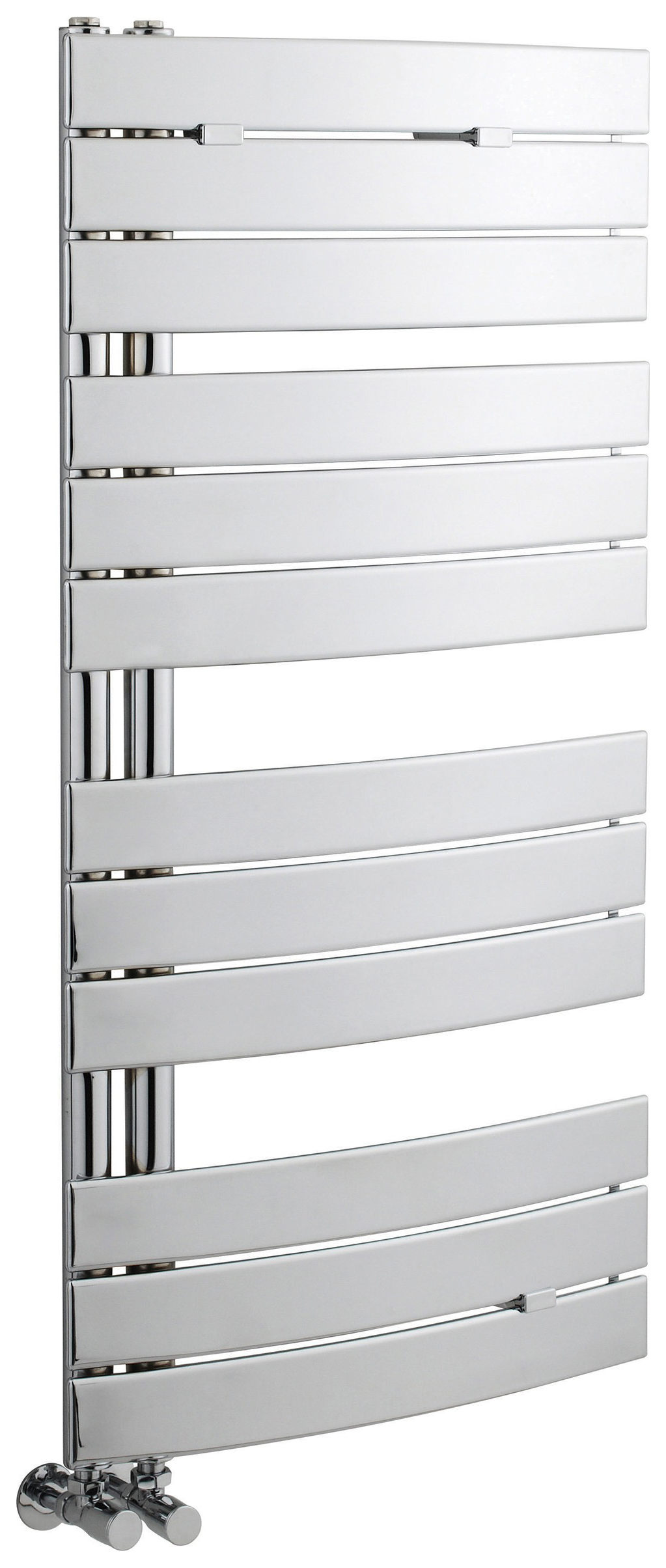 Balterley Chrome Elgin Heated Single Panel Vertical Towel Radiator - 1080 x 550mm