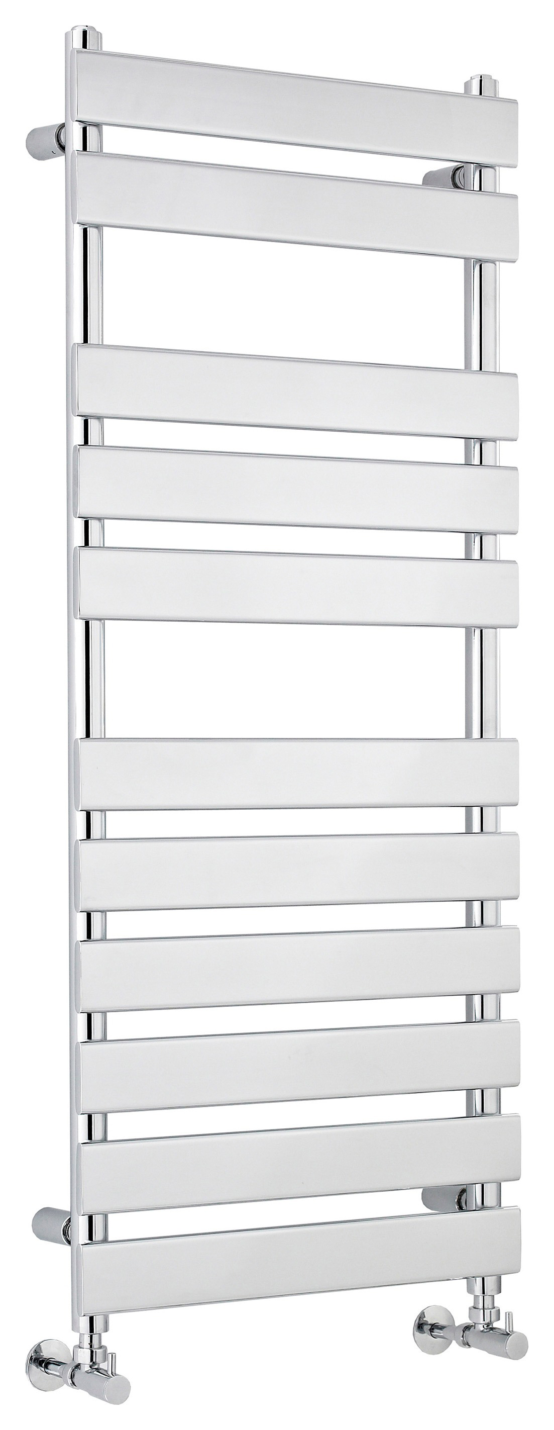 Balterley Chrome Piazza Heated Single Panel Vertical Towel Radiator - 1200 x 500mm