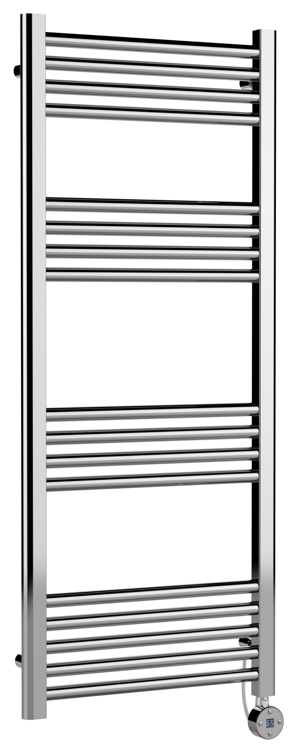 Balterley Chrome Electric Round Single Panel Vertical Straight