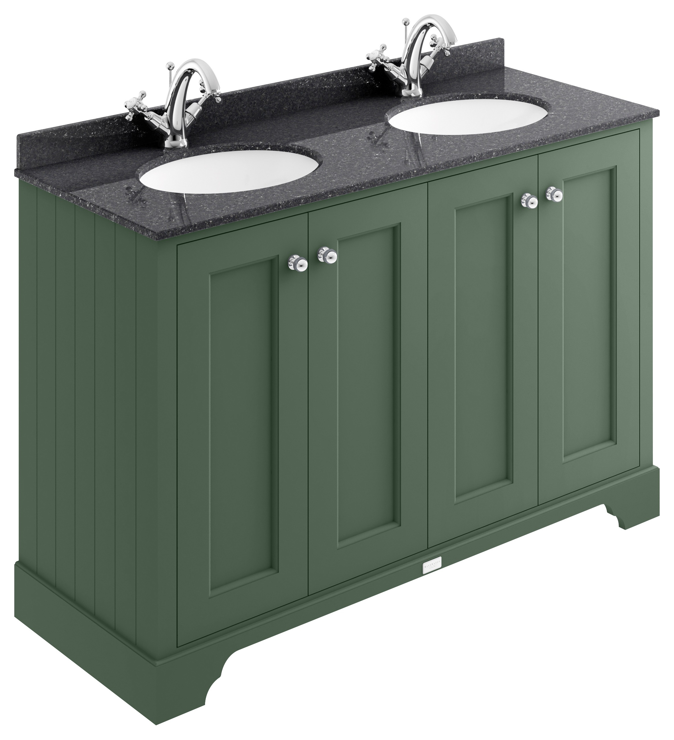 Bayswater Victrion Hunter Green Traditional Freestanding Vanity Unit & Black Marble Top Basin - 1200mm