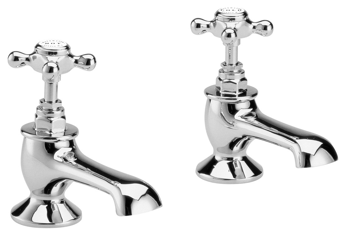 Bayswater Crosshead Pair of Bath Taps - Chrome