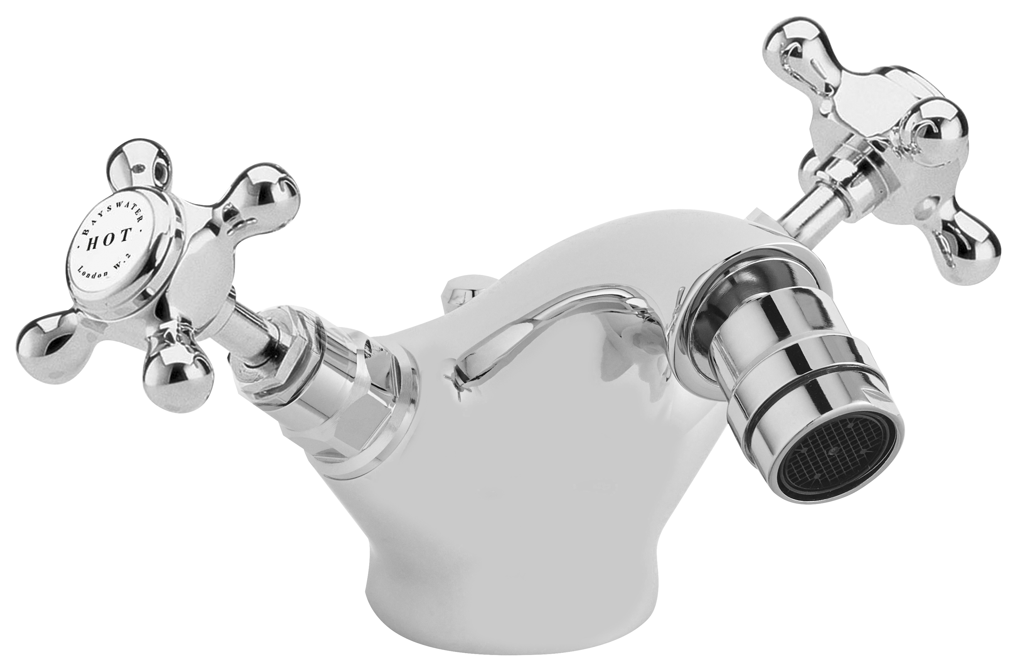 Bayswater Crosshead Bidet Mixer Tap - Chrome